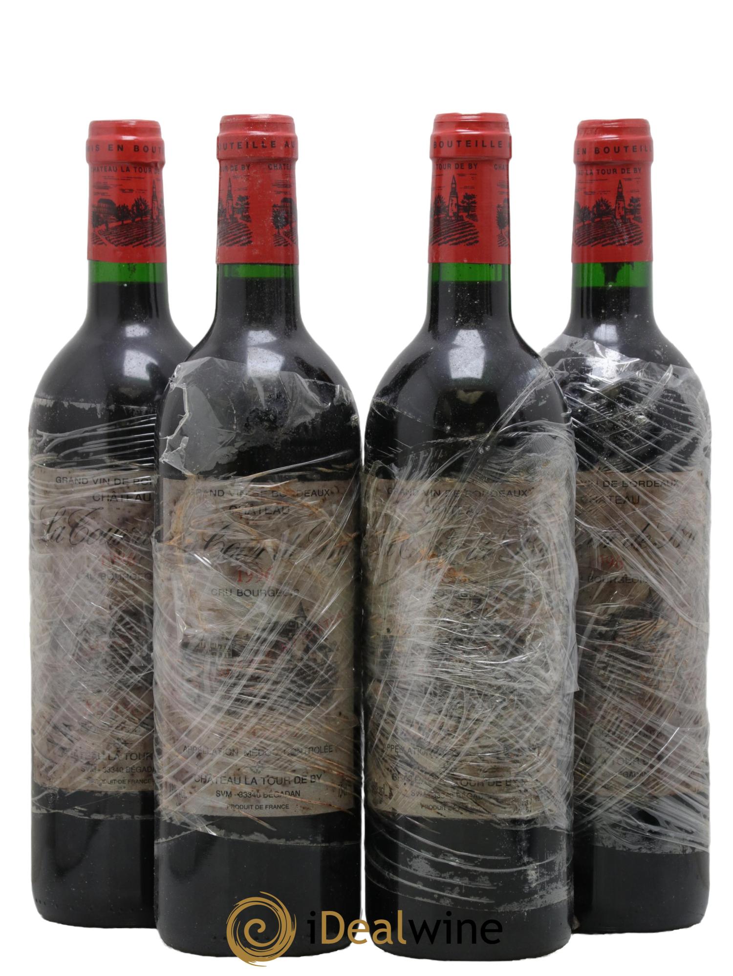 Château La Tour de By Cru Bourgeois 1996 - Lot de 4 bouteilles - 0
