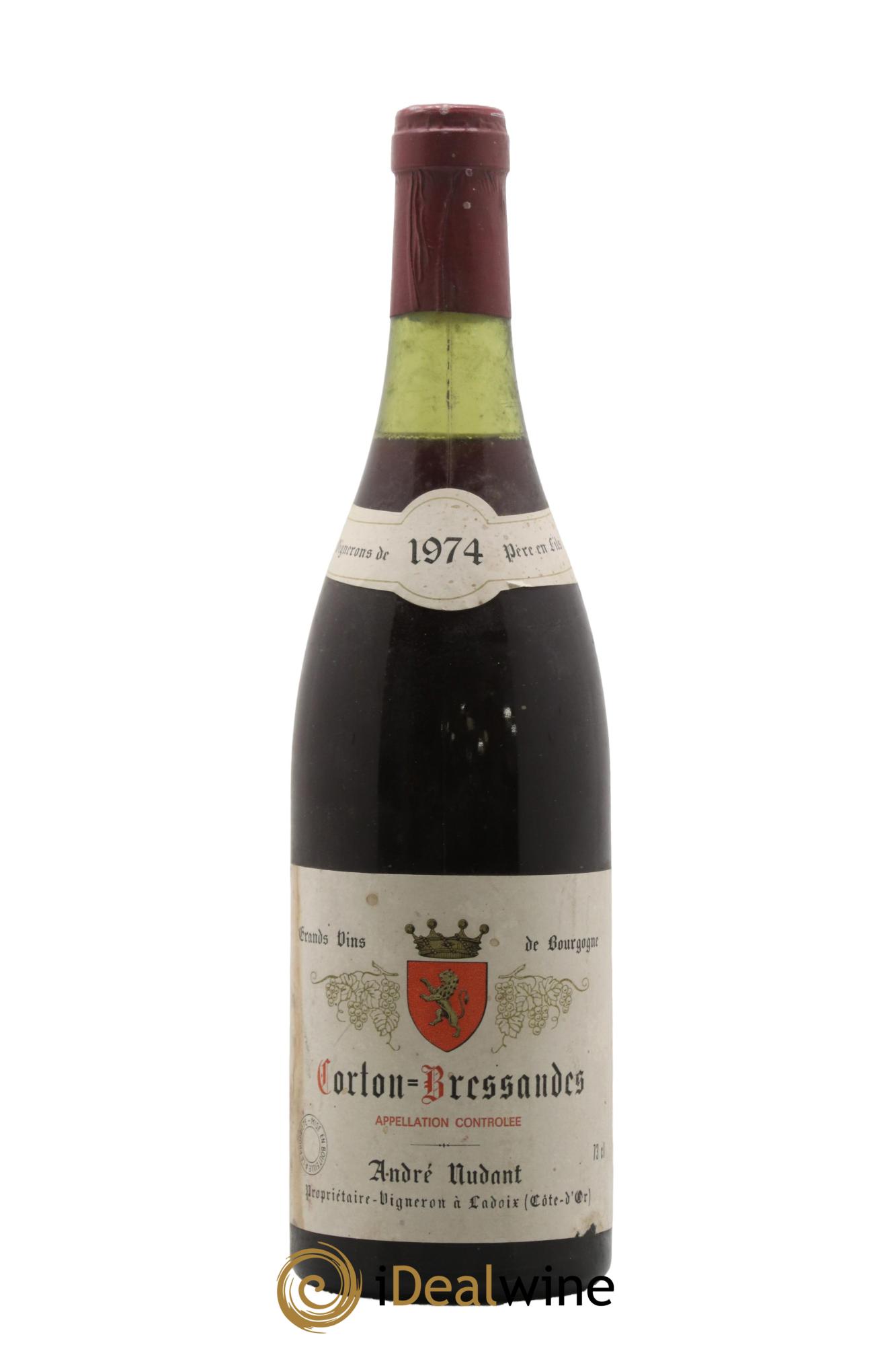 Corton Grand Cru Les Bressandes Nudant 1974 - Lotto di 1 bottiglia - 0