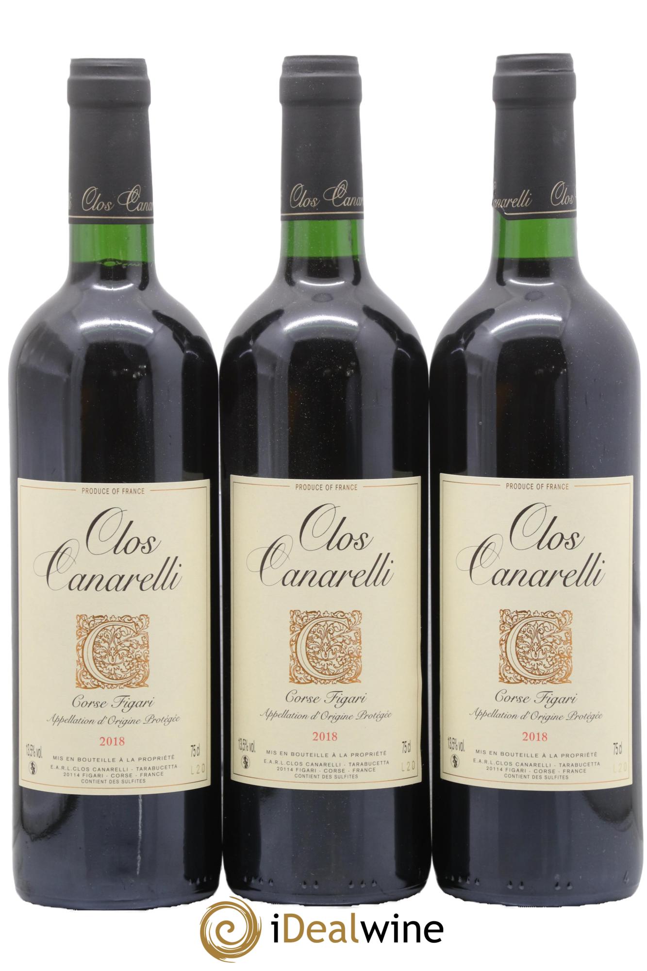 Figari Clos Canarelli 2018 - Lot of 3 bottles - 0