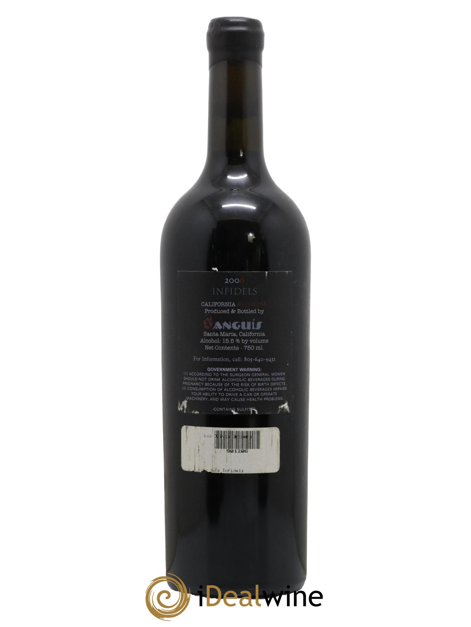 USA Californie Sanguis Infidels 2006 - Lot de 1 bouteille - 1