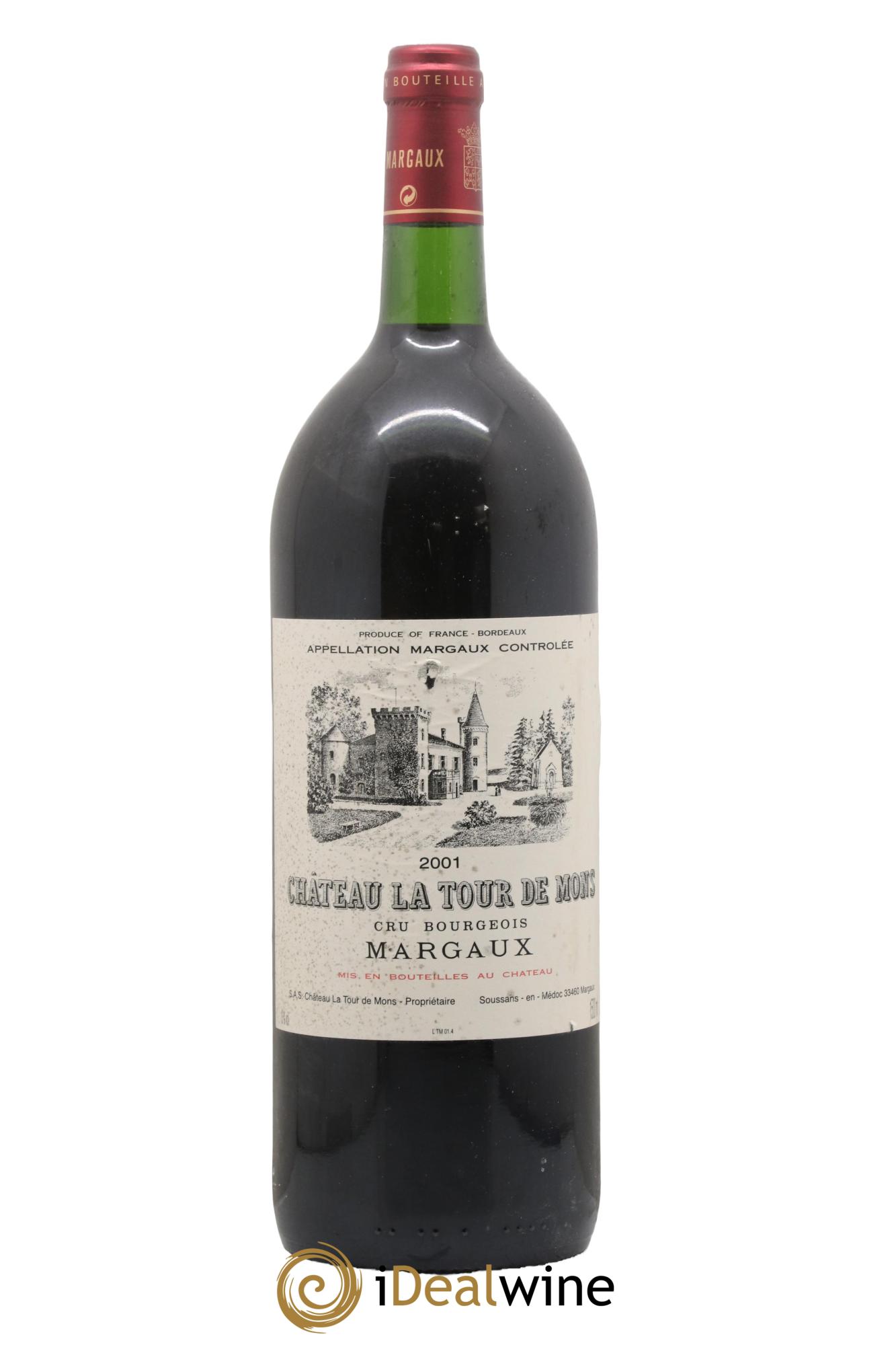 Château la Tour de Mons Cru Bourgeois 2001 - Lot of 1 magnum - 0