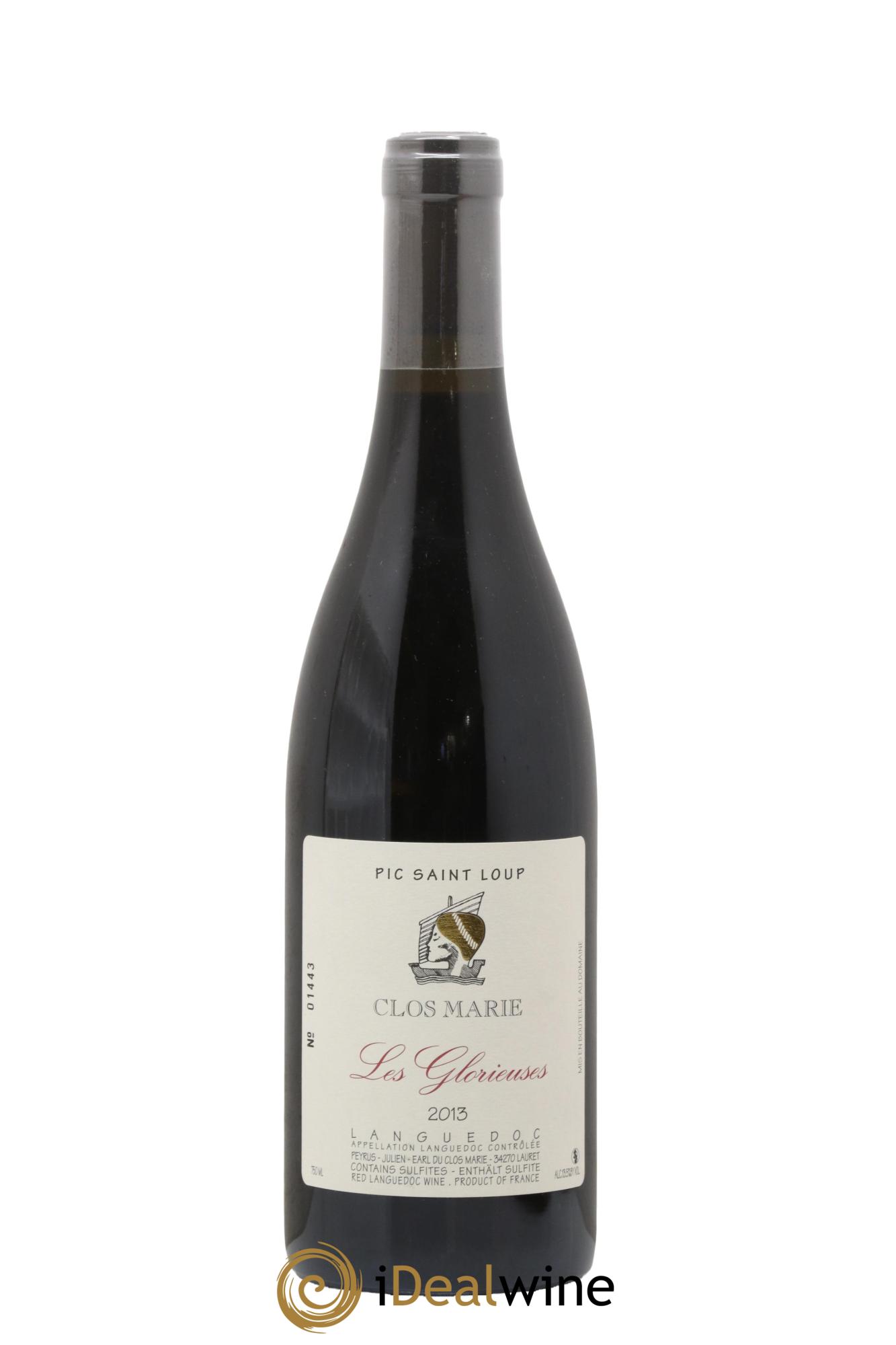 Coteaux du Languedoc Pic Saint-Loup Clos Marie Les Glorieuses Christophe Peyrus et Françoise Julien 2013 - Lot de 1 bouteille - 0