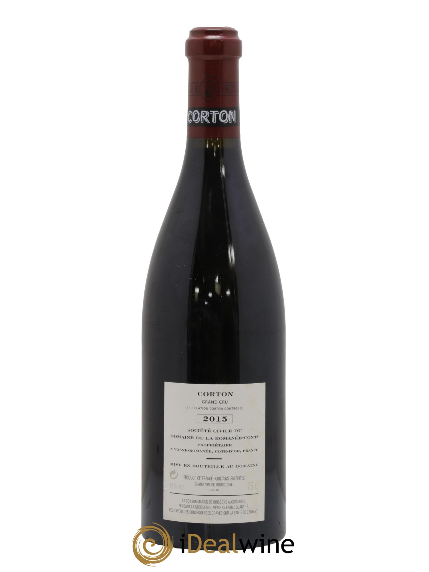 Corton Grand Cru Domaine de la Romanée-Conti 2015 - Lot de 1 bouteille - 1