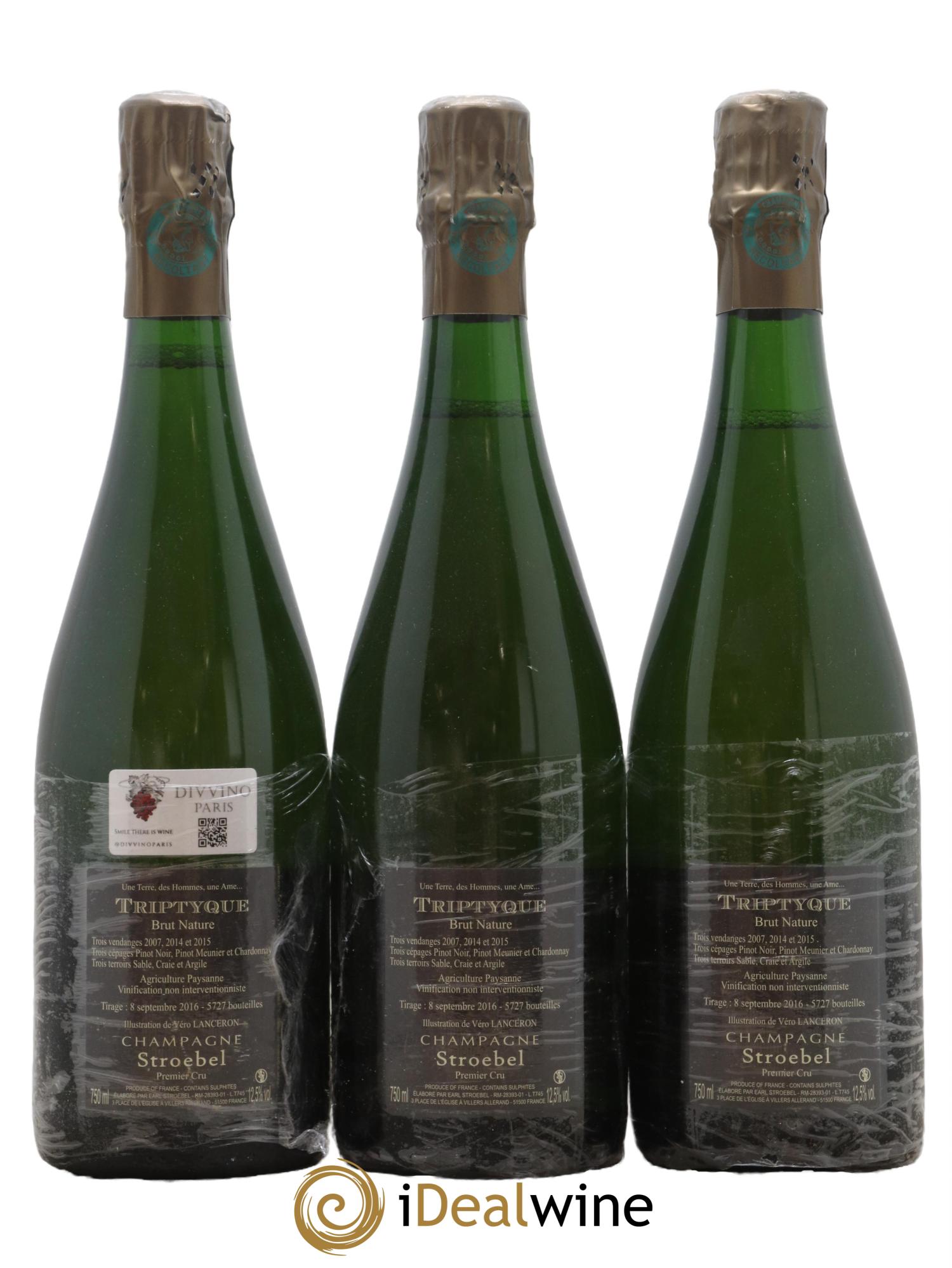 Triptyque 1er Cru Brut Nature Stroebel - Lot de 3 bouteilles - 1