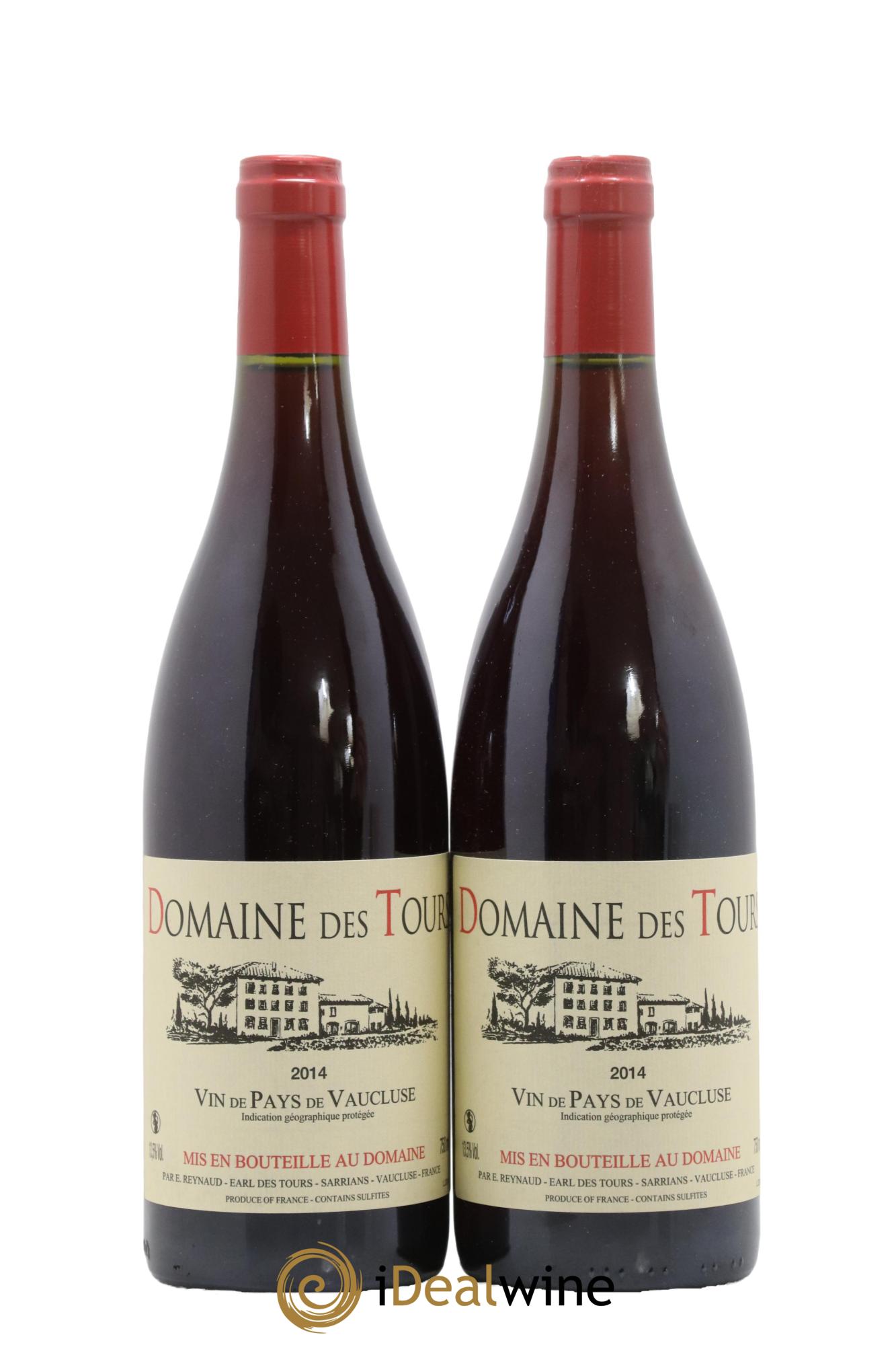 Vaucluse (Vin de Pays de Vaucluse) Domaine des Tours Emmanuel Reynaud 2014 - Lot de 2 bouteilles - 0
