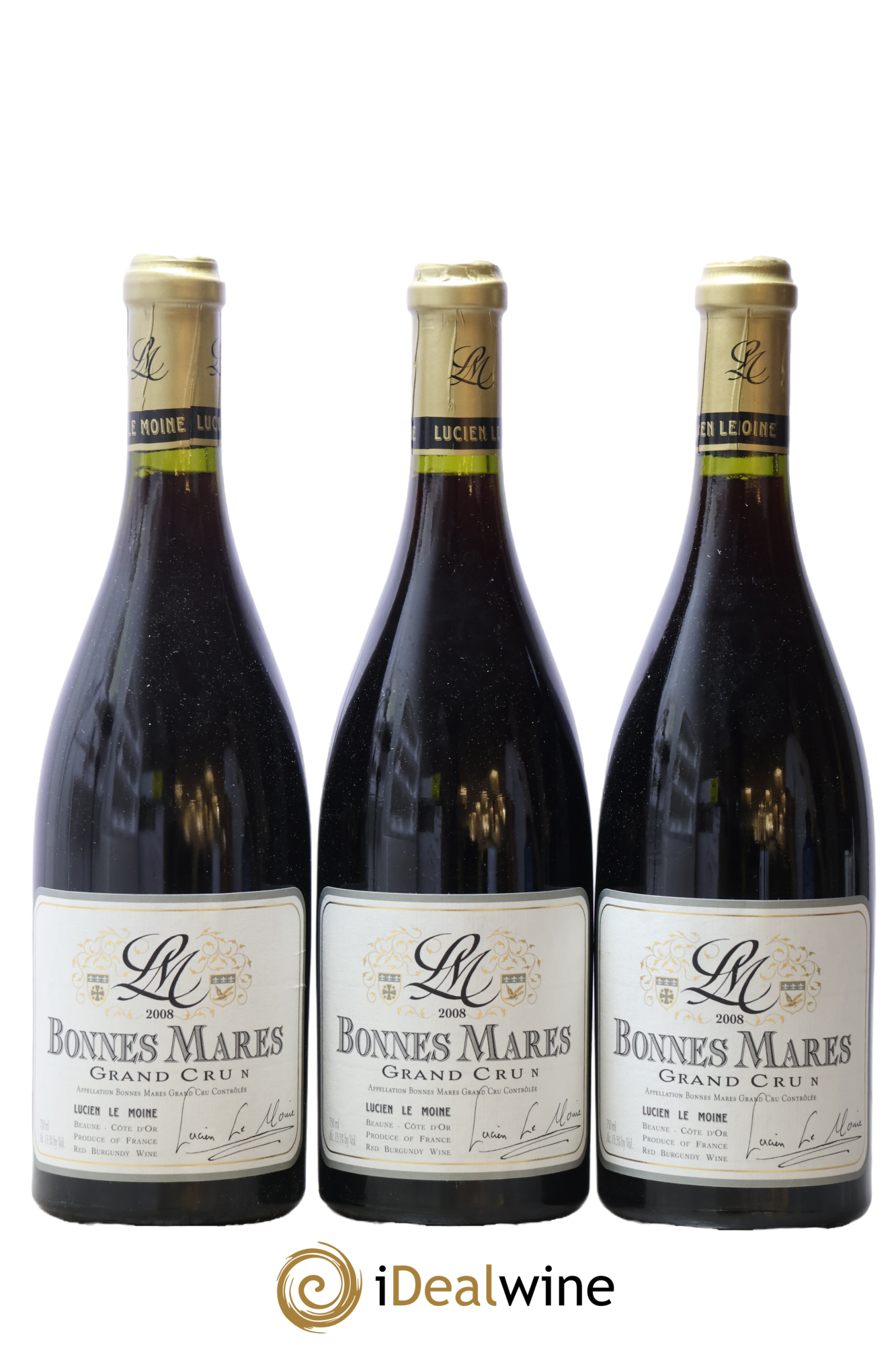Bonnes-Mares Grand Cru Lucien Le Moine 2008 - Lot de 3 bouteilles - 0