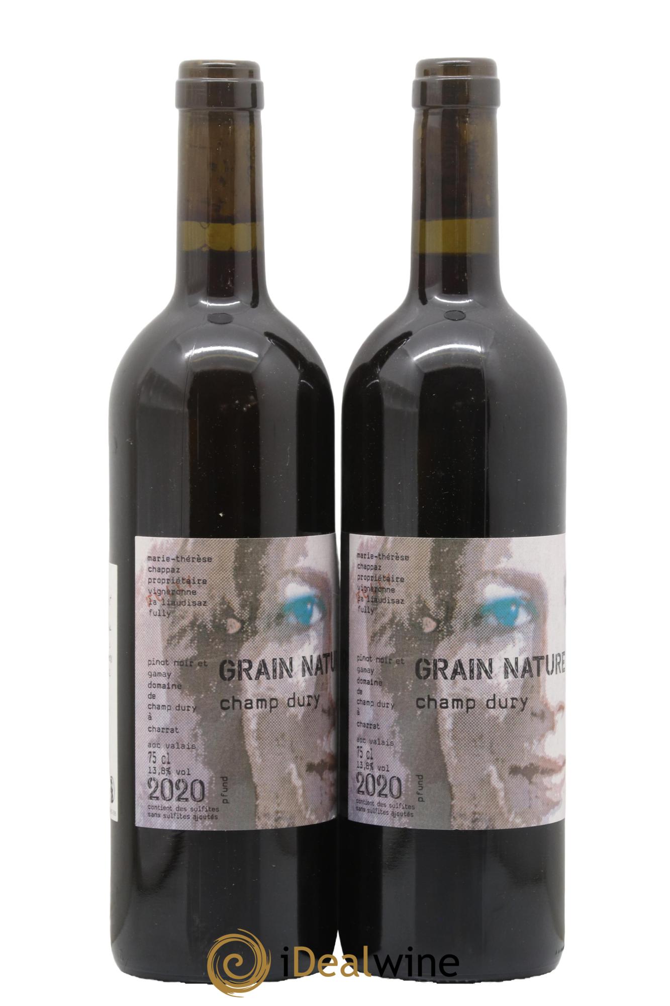 Valais Grain Nature Champ Dury Marie-Thérèse Chappaz 2020 - Lot de 2 bouteilles - 0