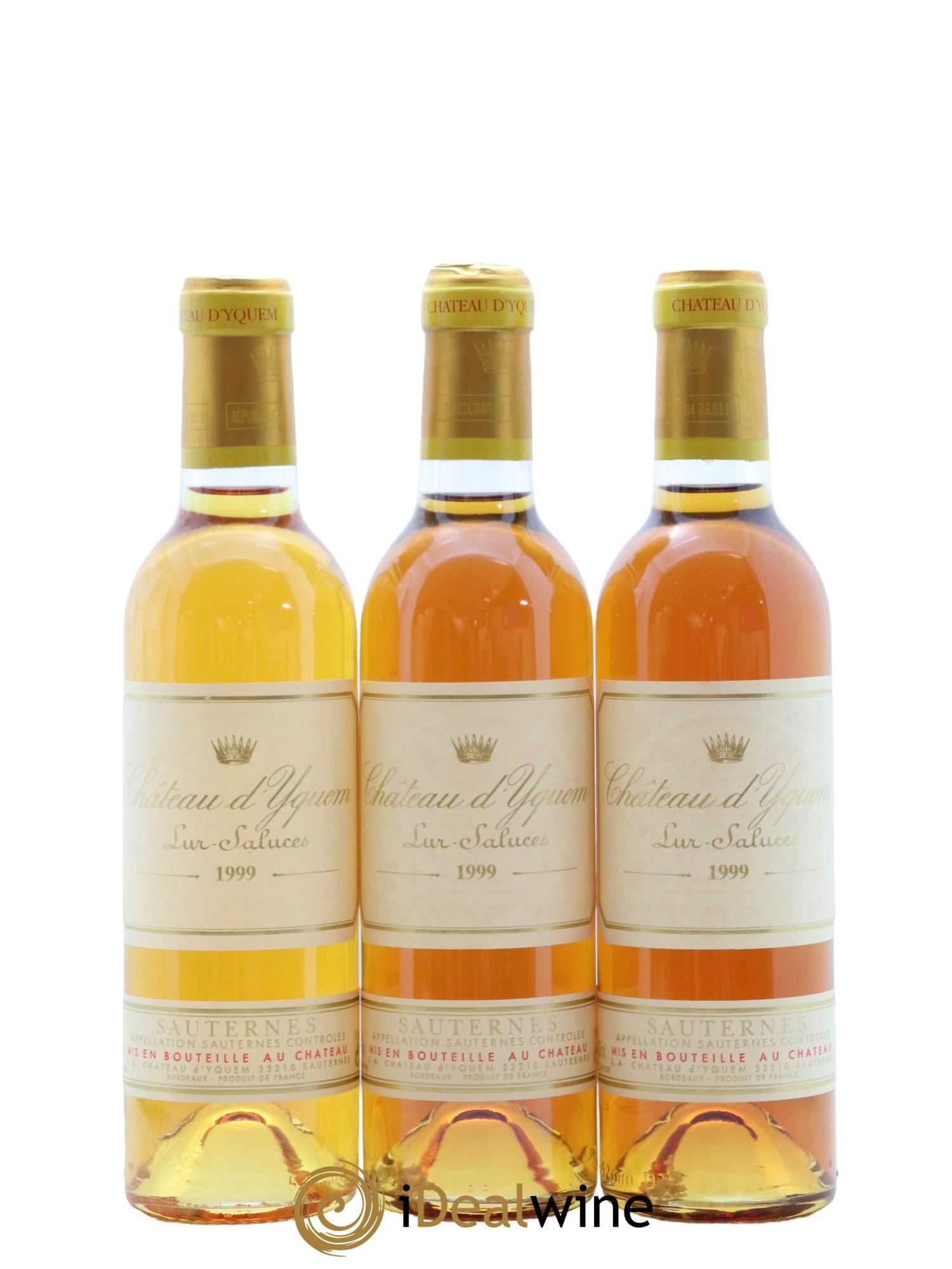 Château d' Yquem 1er Cru Classé Supérieur 1999 - Posten von 3 Demi-Flaschen - 0