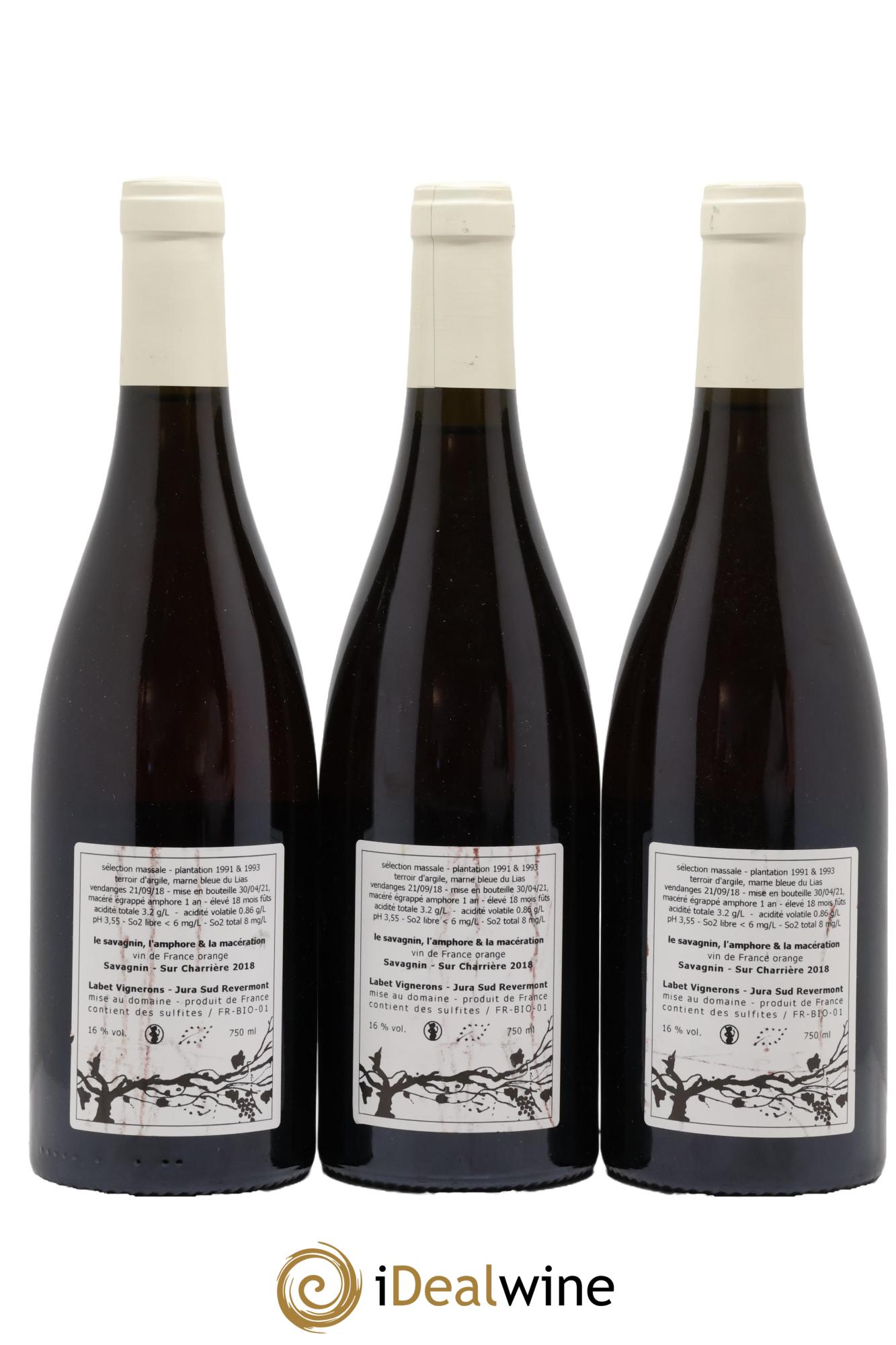 Vin de France Macération Sur Charrière Romain - Julien - Charline Labet 2018 - Lot of 3 bottles - 1