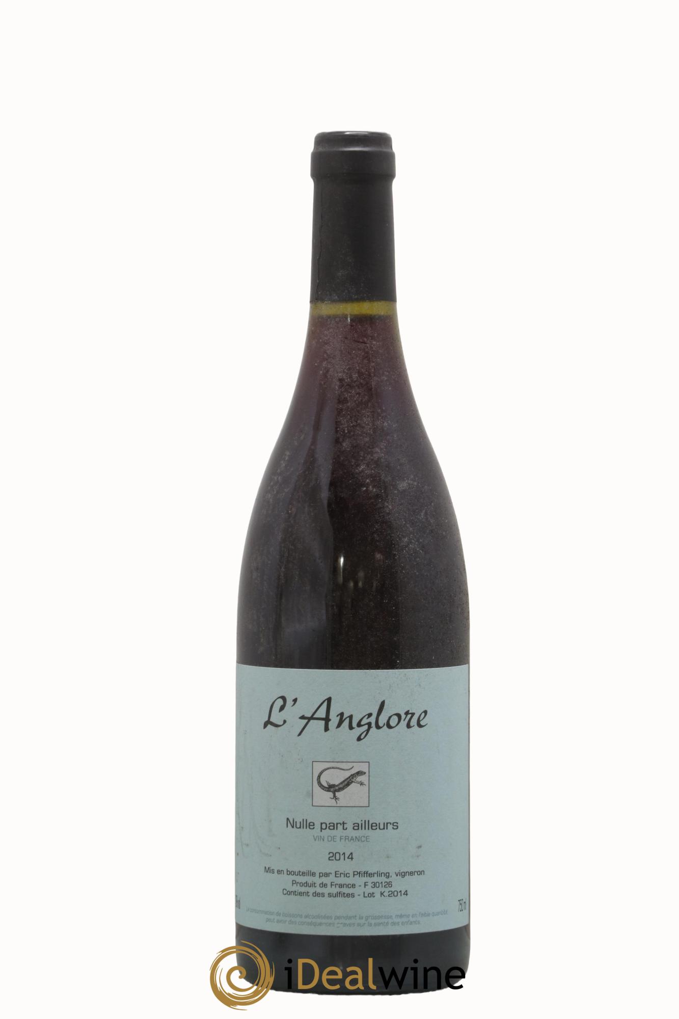 Vin de France Nulle part ailleurs L'Anglore 2014 - Lot de 1 bouteille - 0