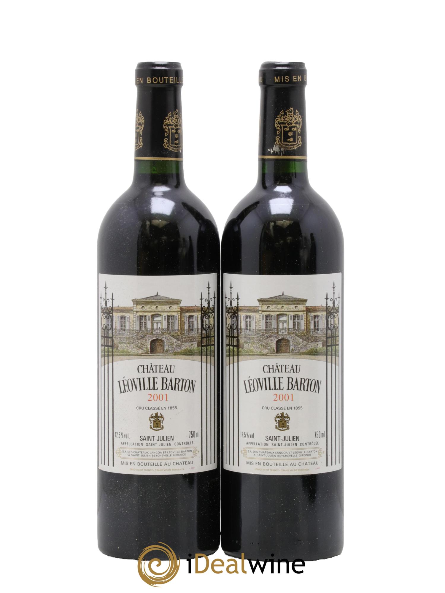 Château Léoville Barton 2ème Grand Cru Classé 2001 - Lot of 2 bottles - 0
