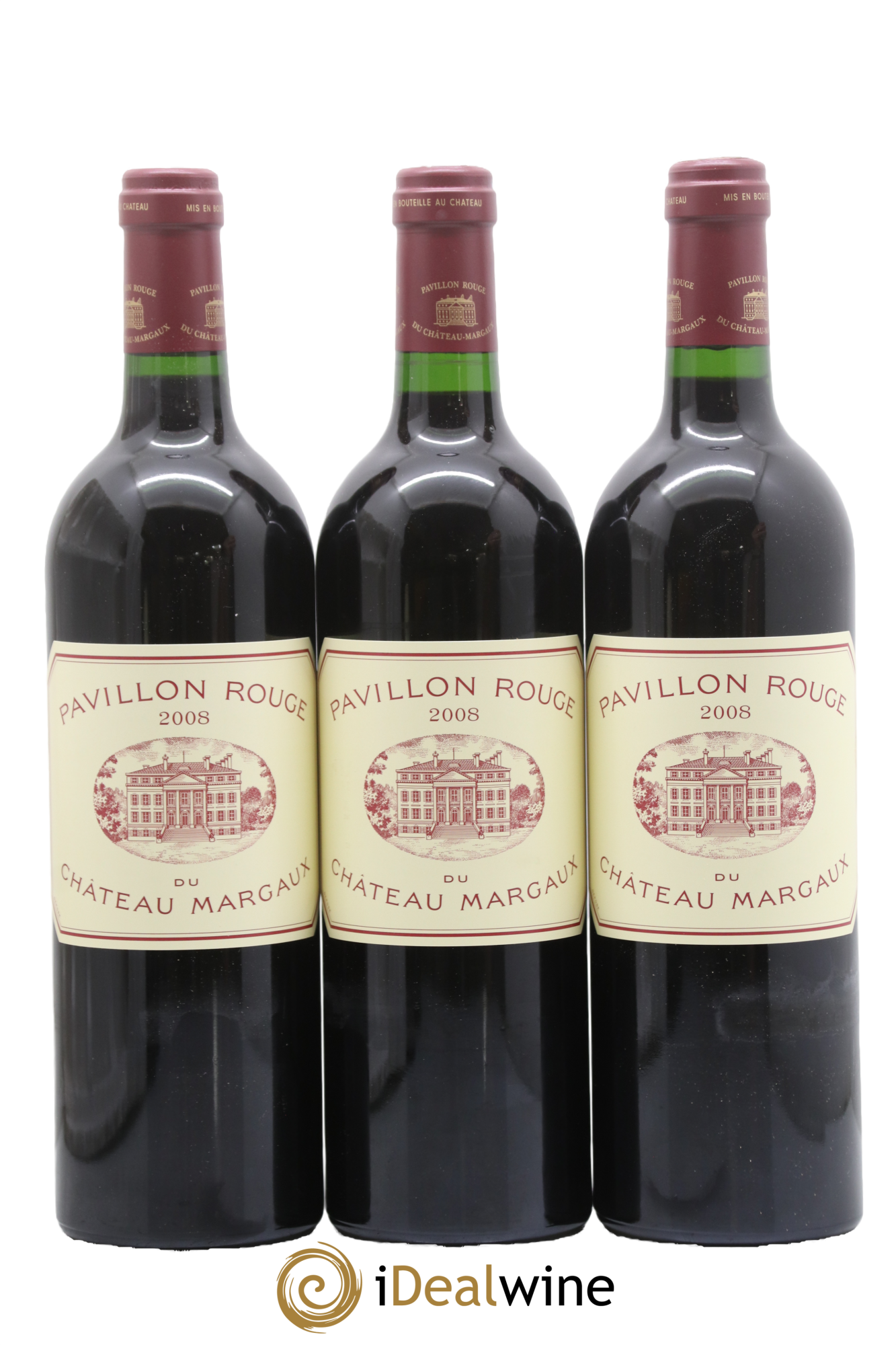 Pavillon Rouge du Château Margaux Second Vin 2008 - Lot de 3 bouteilles - 0