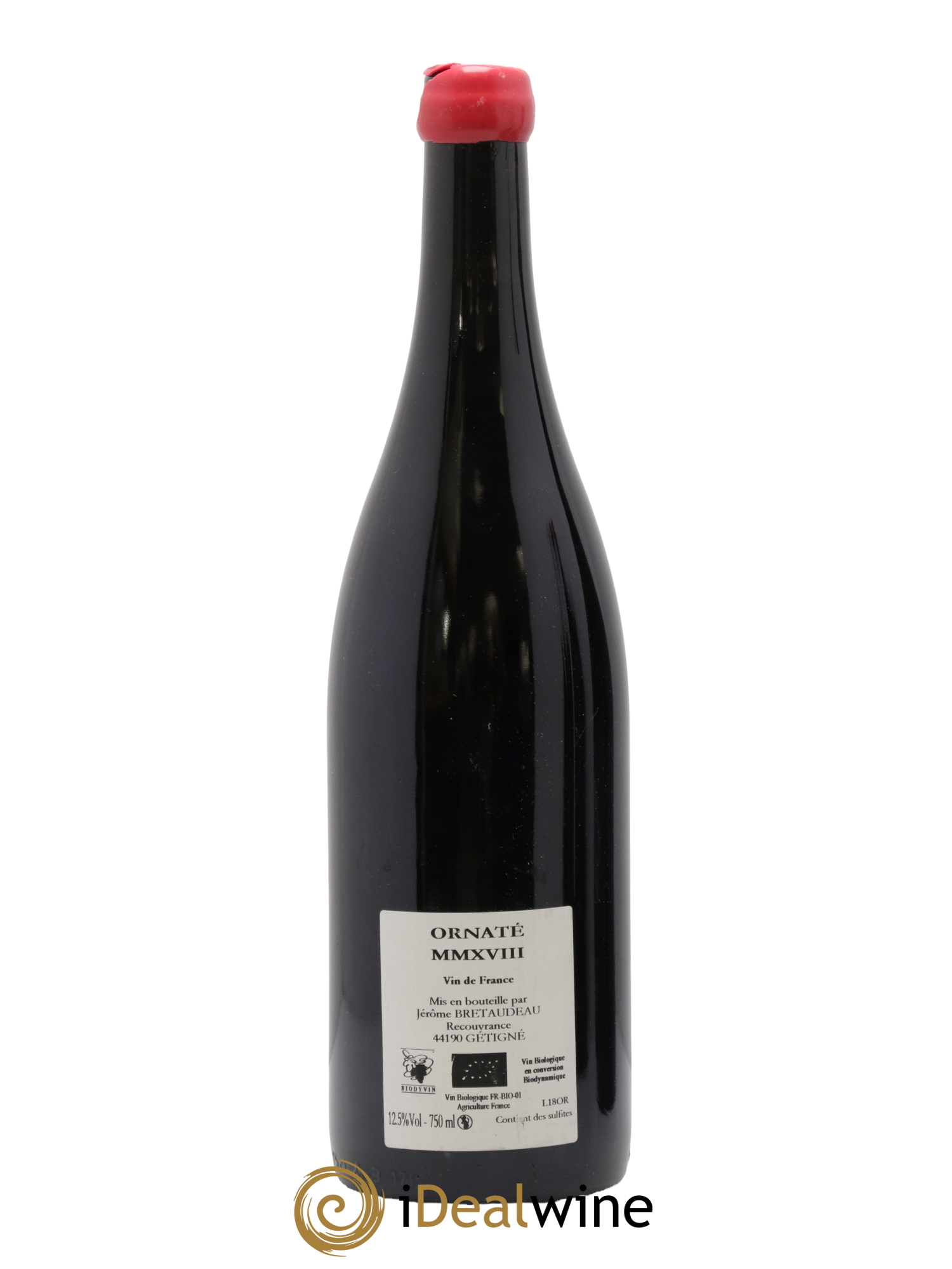 Vin de France Merlot Ornaté Jérôme Bretaudeau - Domaine de Bellevue 2018 - Lot de 1 bouteille - 2