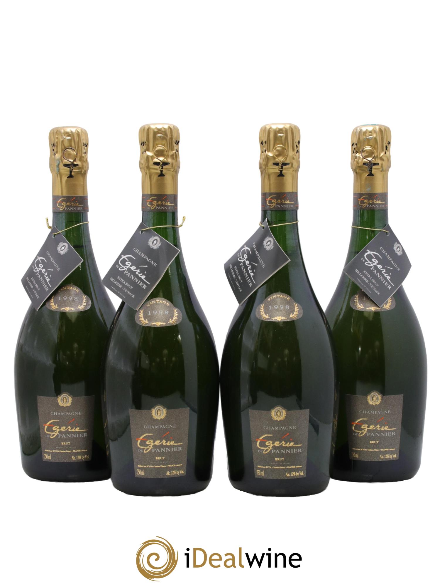 Champagne Egérie de Pannier Maison Pannier 1998 - Posten von 4 Flaschen - 0