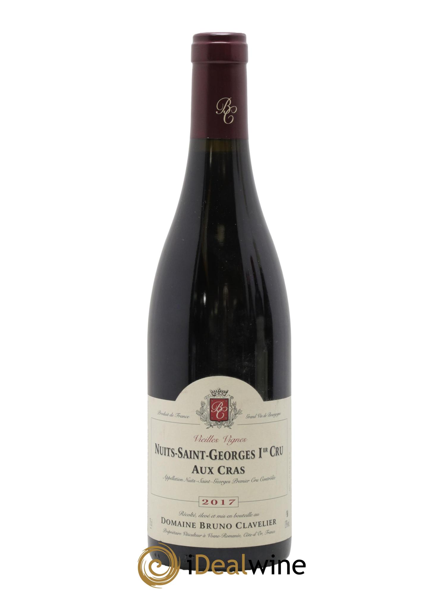 Nuits-Saint-Georges 1er Cru Aux Cras Vieilles Vignes Bruno Clavelier 2017 - Lot de 1 bouteille - 0