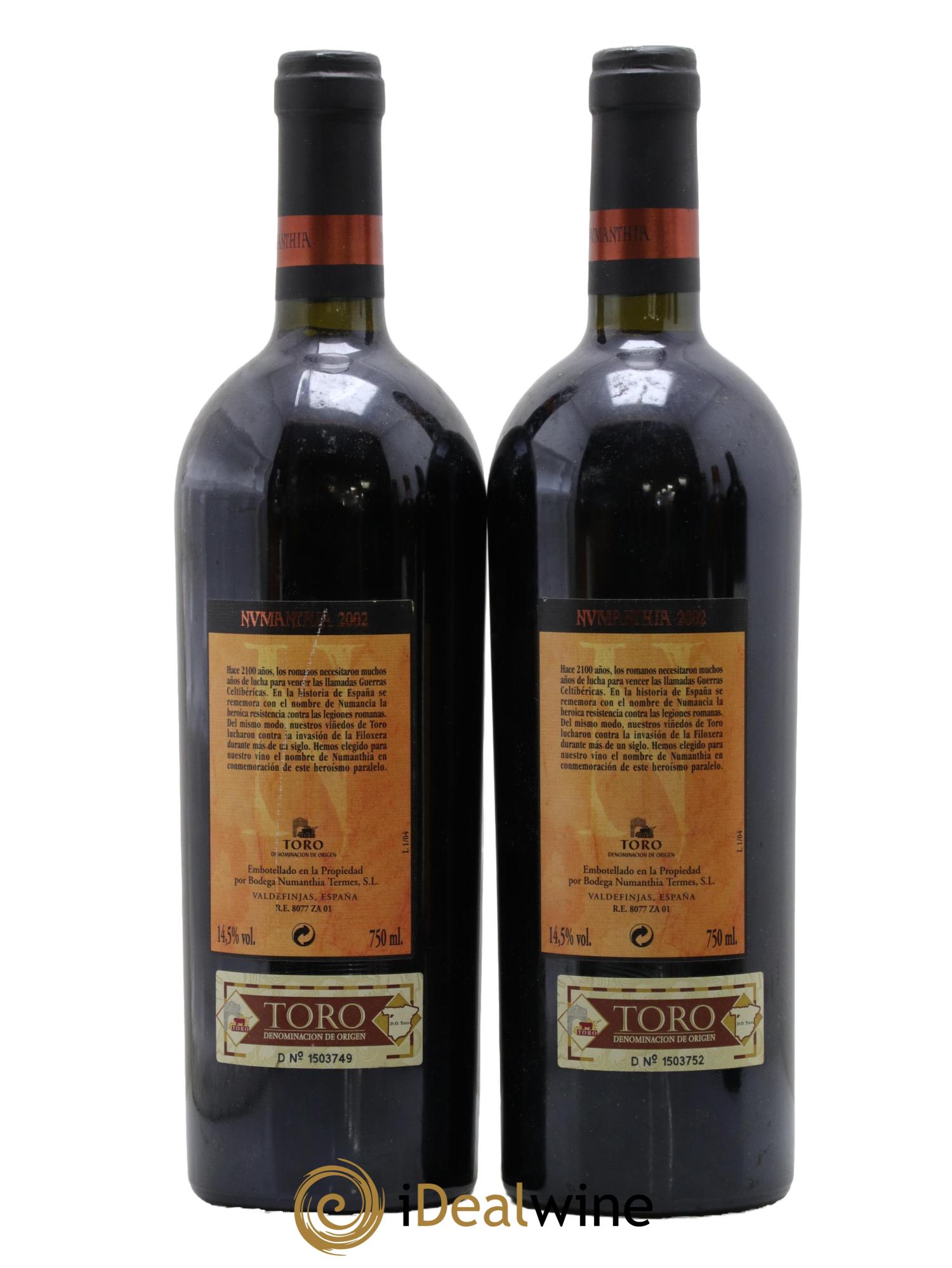Toro Bodega Numanthia Termes Crianza 2002 - Lot of 2 bottles - 1