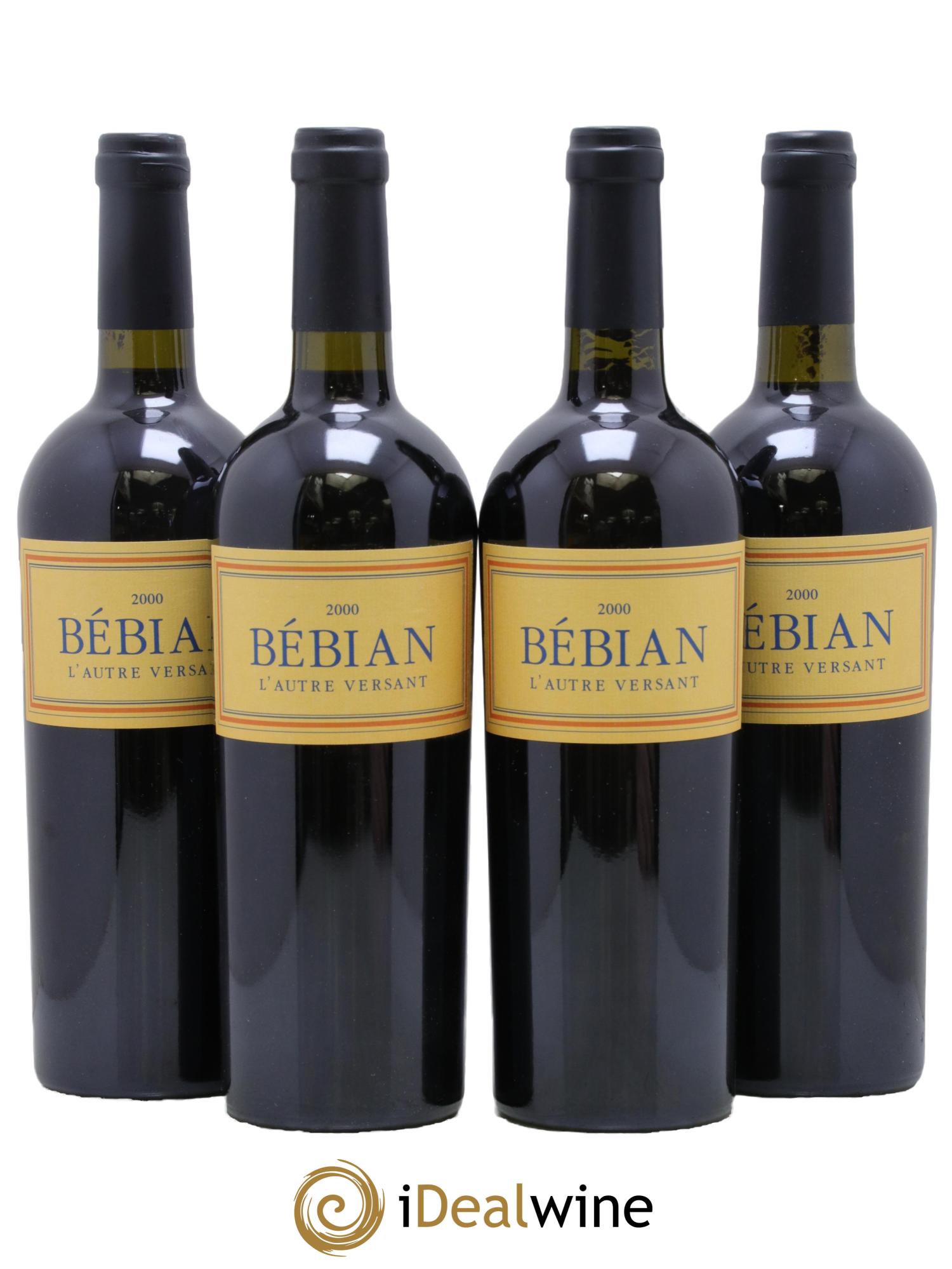 Languedoc L'Autre Versant Bébian Le Brun-Lecouty 2000 - Lot of 4 bottles - 0