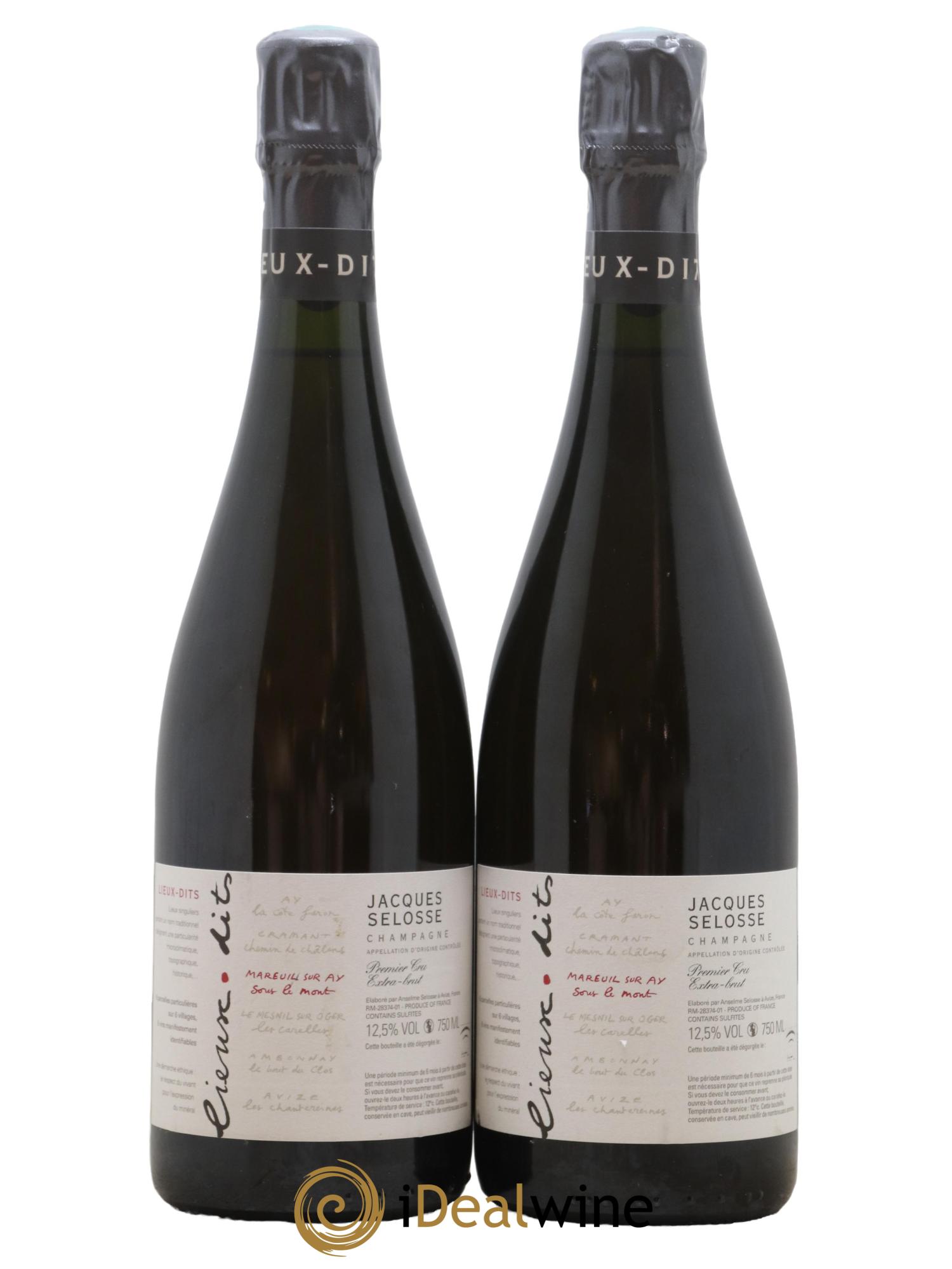 Mareuil sur Ay Sous le Mont Extra-Brut Jacques Selosse - Lot de 2 bouteilles - 0