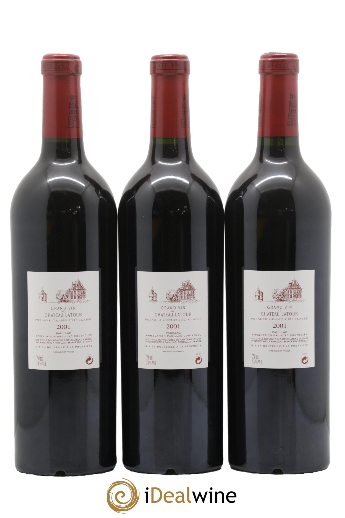 Château Latour 1er Grand Cru Classé 2001 - Lot de 12 bouteilles - 8