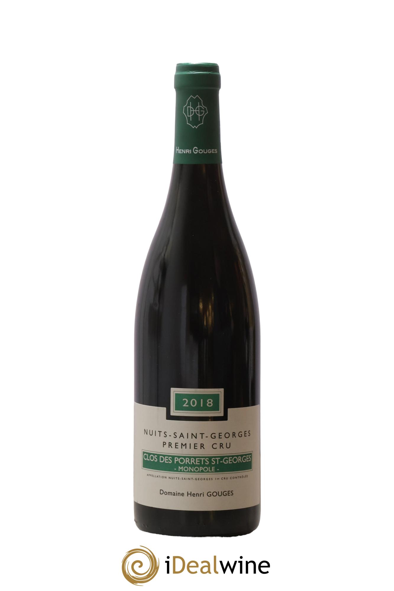 Nuits-Saint-Georges 1er Cru Clos des Porrets St Georges Henri Gouges 2018 - Lot de 1 bouteille - 0
