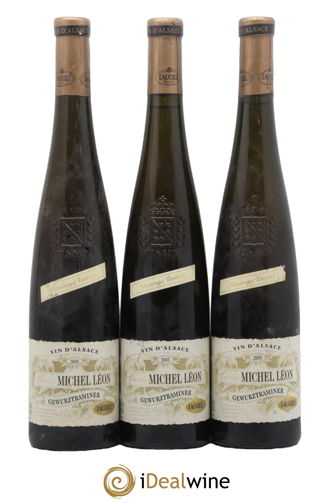 Alsace Gewurztraminer Vendanges Tardives Michel Leon 2003 - Posten von 3 Flaschen - 0