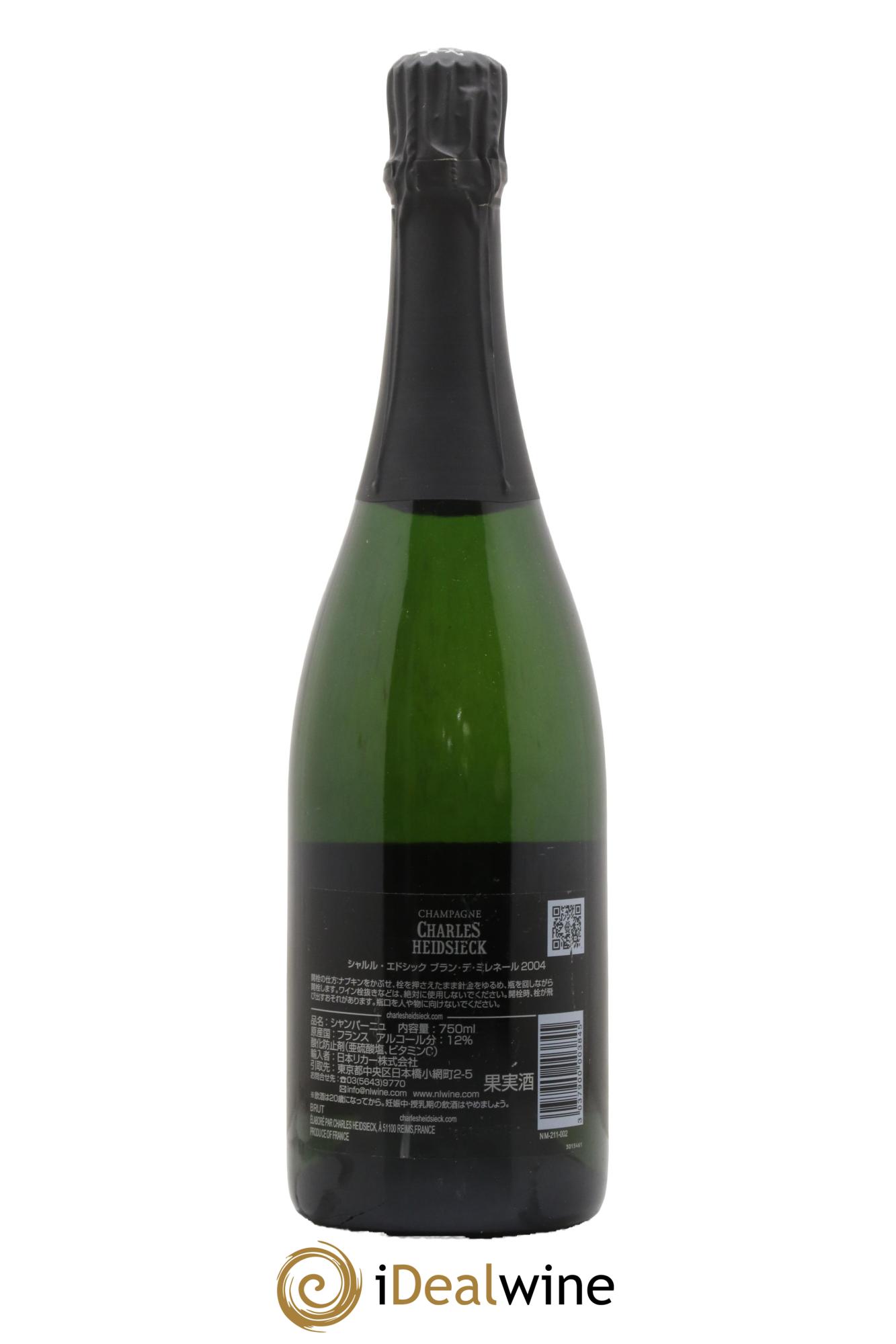 Blanc de Blancs Blanc des Millénaires Brut Charles Heidsieck 2004 - Lot de 1 bouteille - 1