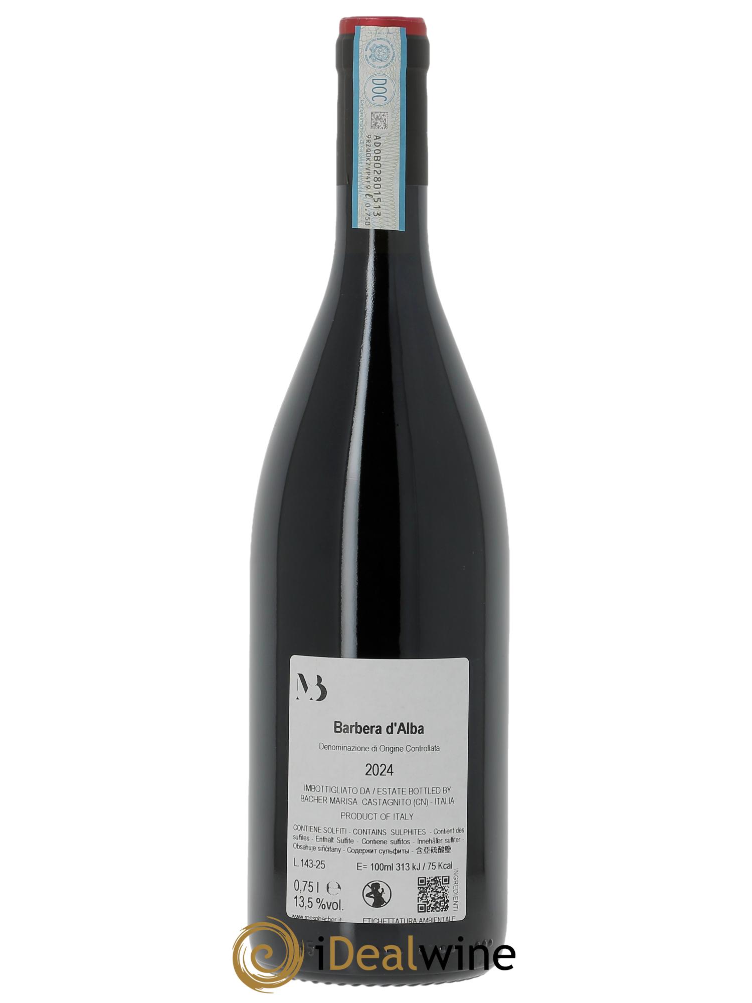 Barbera d'Alba DOC Marisa Bacher Rosso Bacher 2024 - Lote de 1 botella - 1