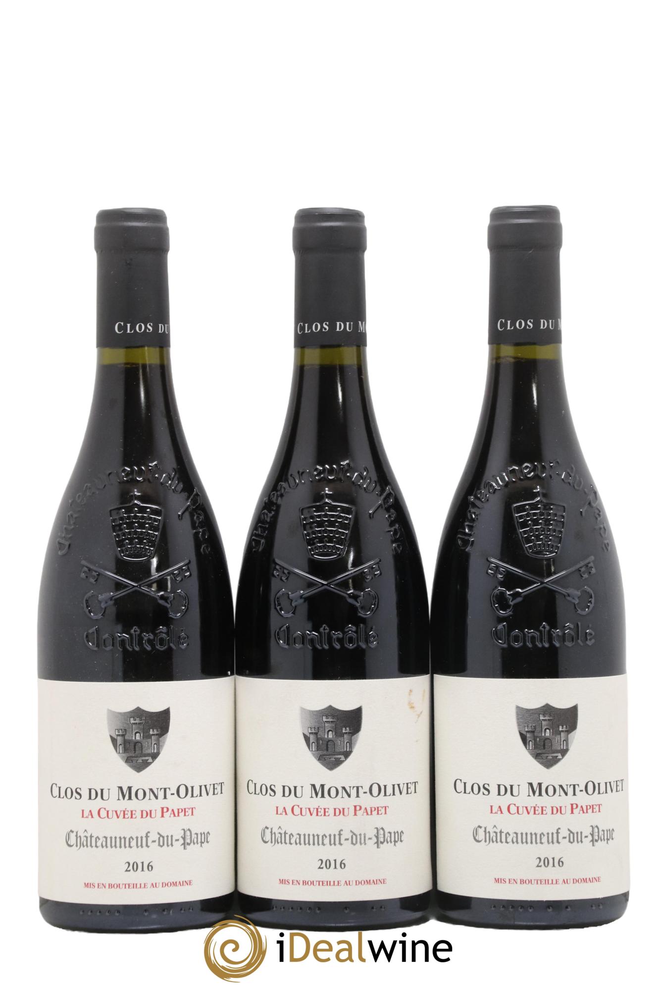 Châteauneuf-du-Pape Cuvée du Papet Clos du Mont-Olivet 2016 - Lot de 3 bouteilles - 0