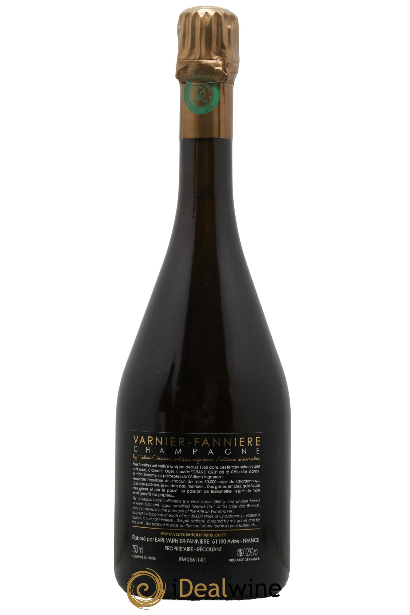 Champagne Brut Grand Cru Grand Vintage Maison Varnier-Fannière 2015 - Lot de 1 bouteille - 1
