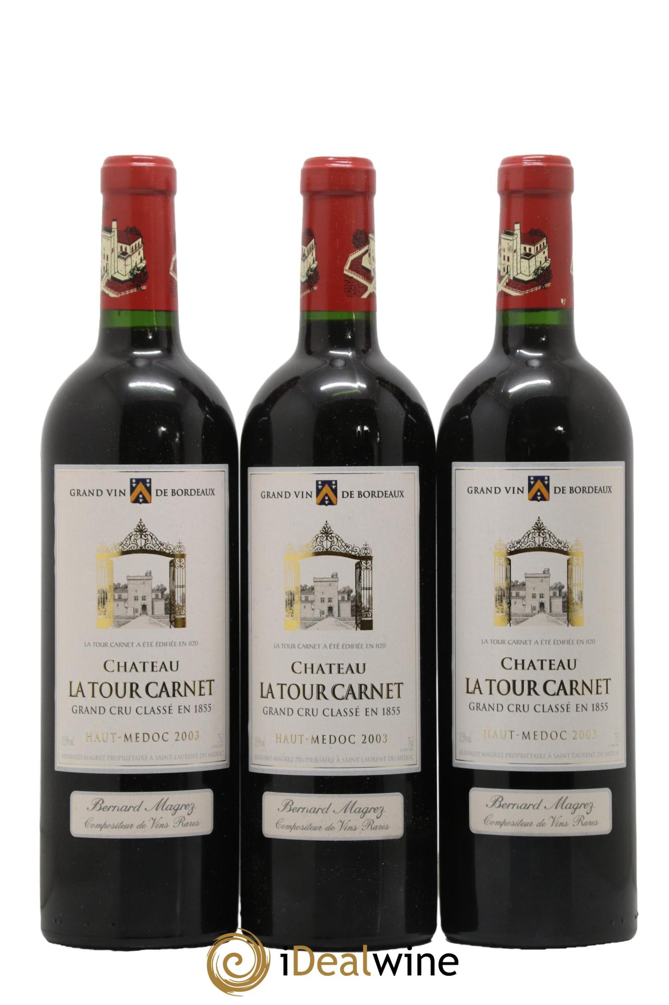 Château la Tour Carnet 4ème Grand Cru Classé 2003 - Posten von 6 Flaschen - 2