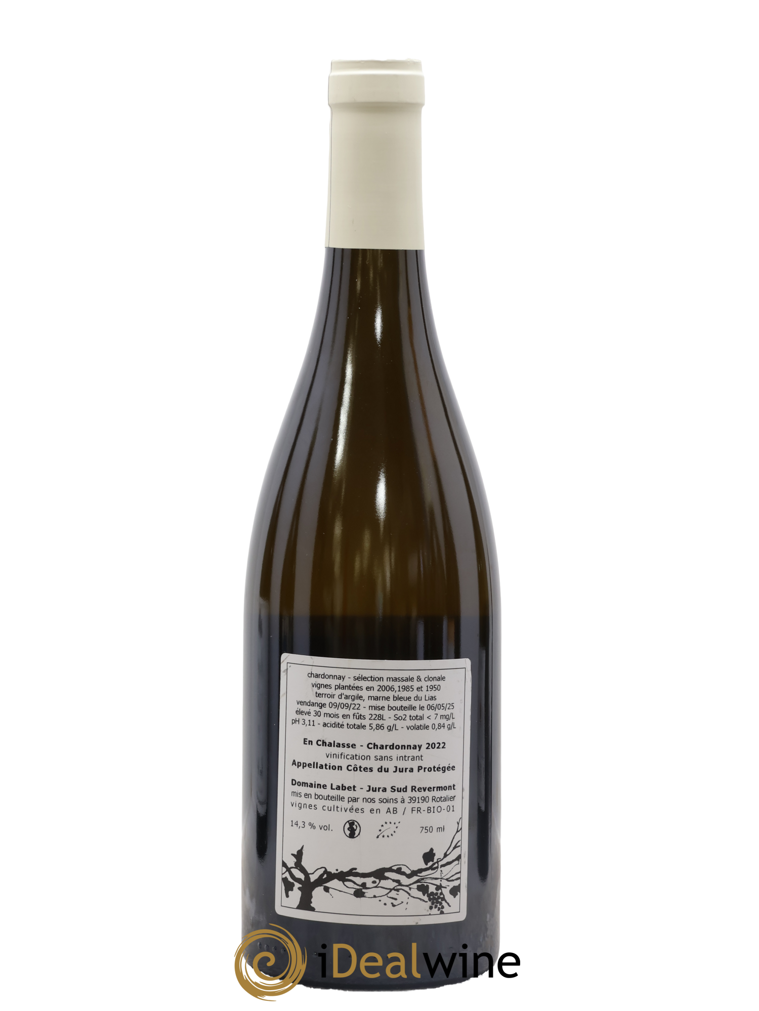 Côtes du Jura Chardonnay En Chalasse Romain - Julien - Charline Labet 2022 - Lot de 1 bouteille - 1
