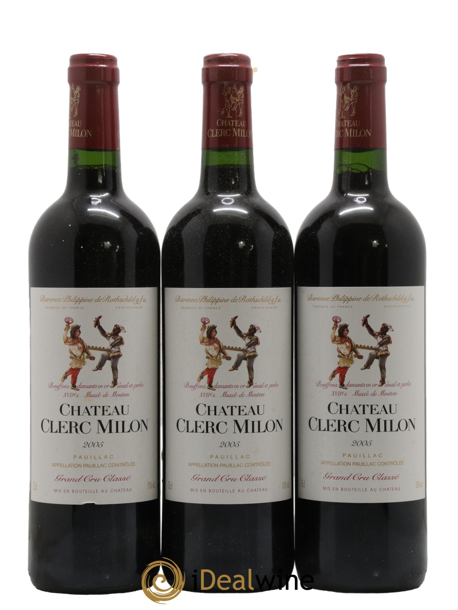 Château Clerc Milon 5ème Grand Cru Classé 2005 - Lot of 12 bottles - 1