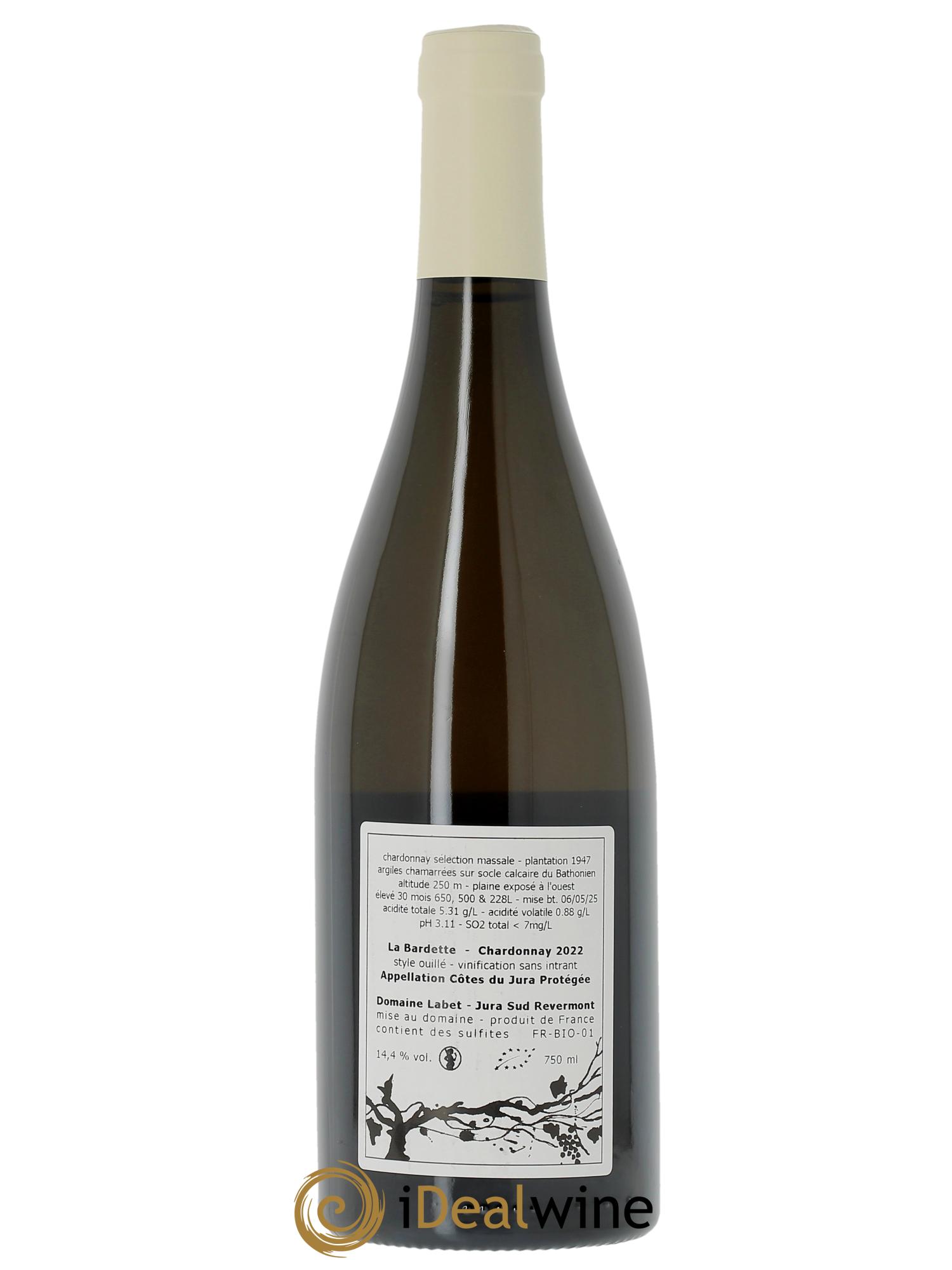 Côtes du Jura Fleur de Marne La Bardette Romain - Julien - Charline Labet 2022 - Lot de 1 bouteille - 1