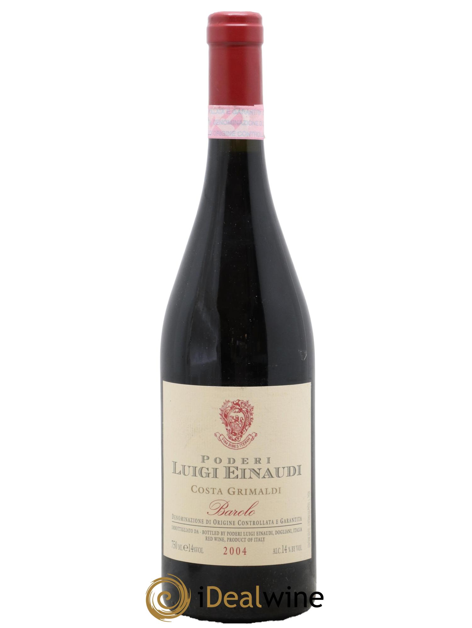 Barolo Costa Grimaldi Poderi Luigi Einaudi 2004 - Lot de 1 bouteille - 0