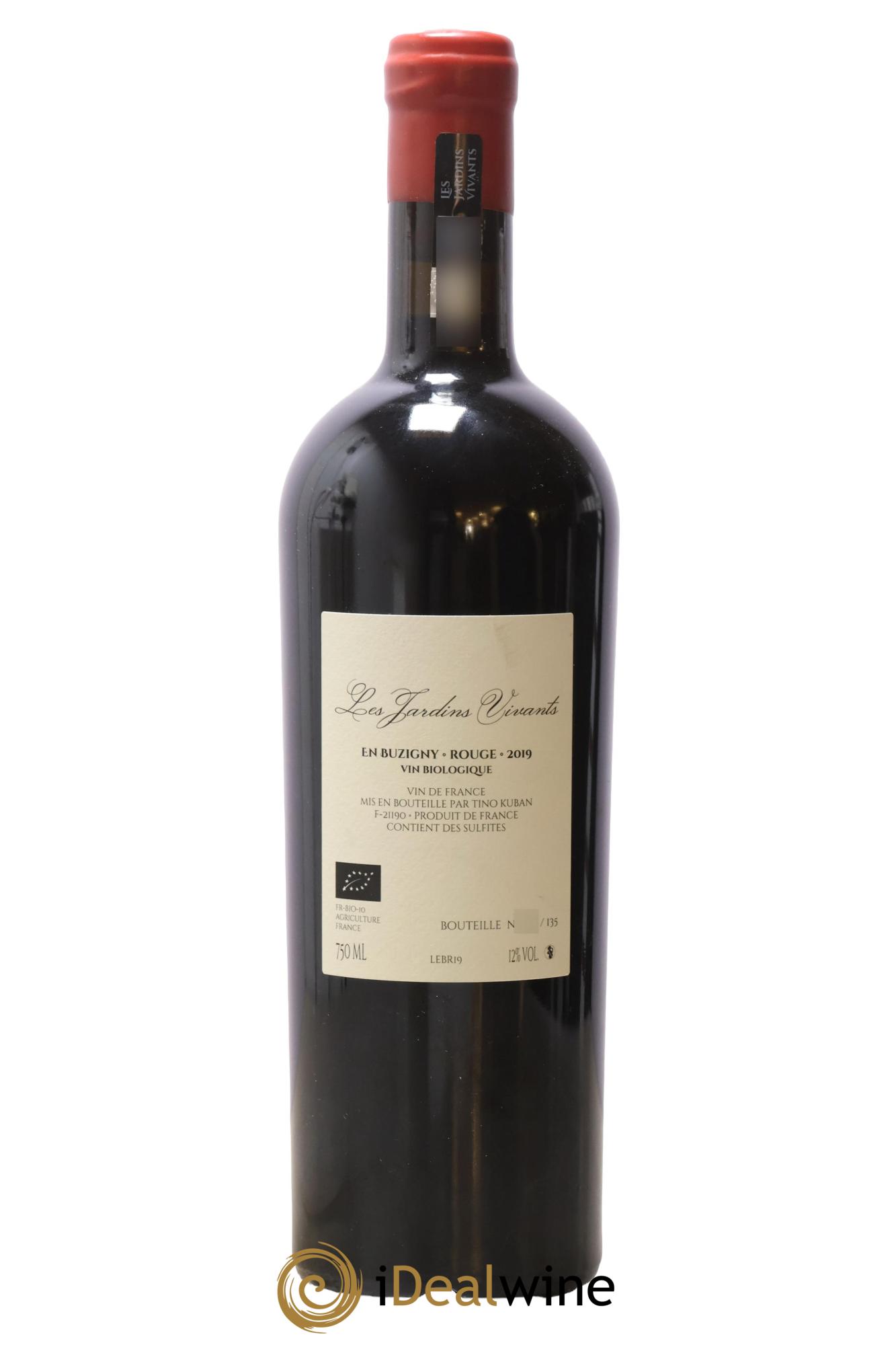 Vin de France En Buzigny Tino Kuban Les Jardins Vivants 2019 - Lot of 1 bottle - 1