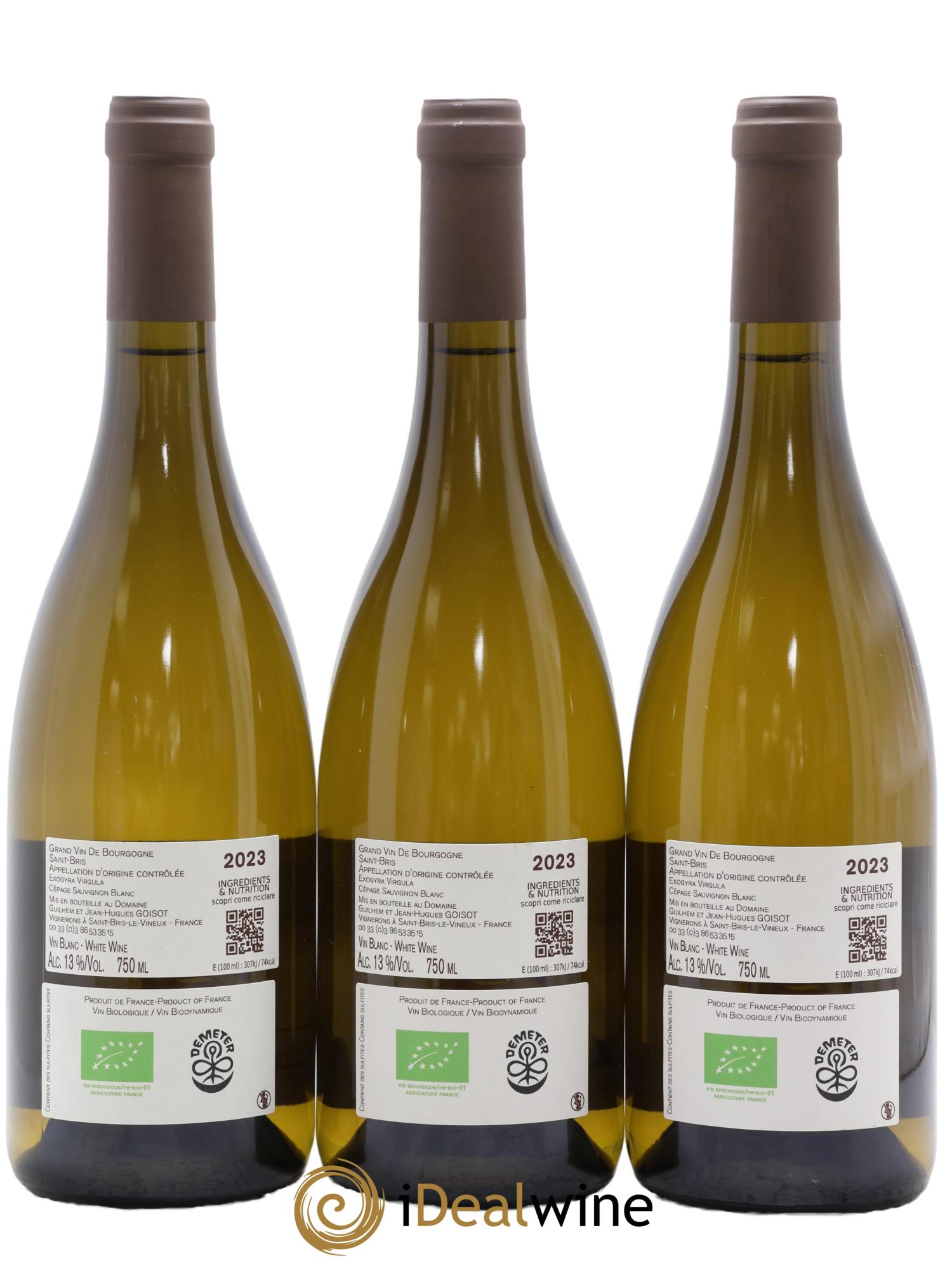 Saint-Bris Exogyra Virgula Goisot 2023 - Posten von 3 Flaschen - 1