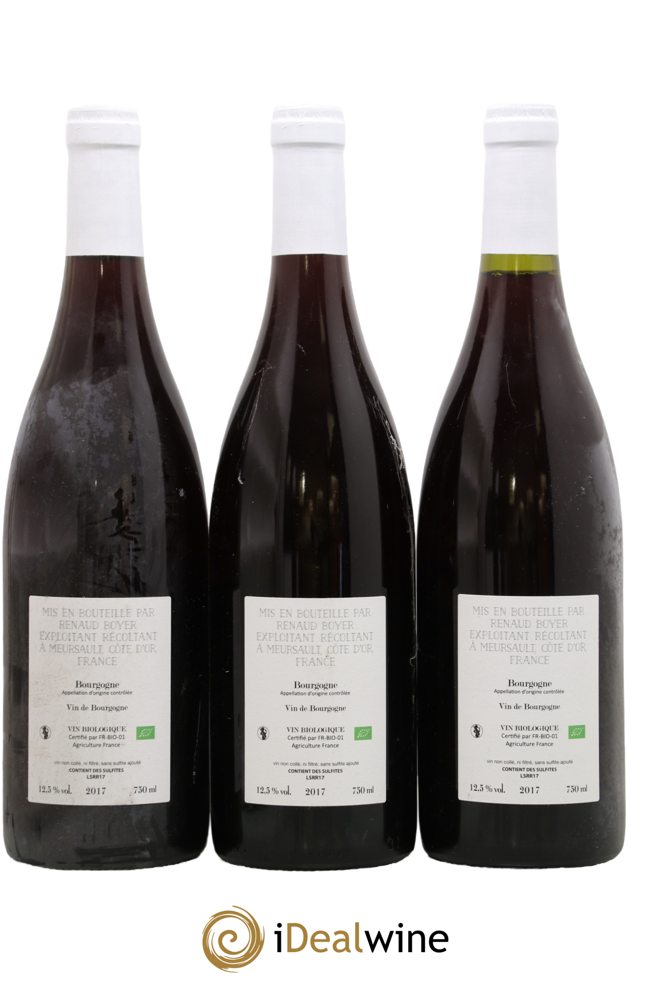 Bourgogne SR Renaud Boyer 2017 - Lot de 3 bouteilles - 1