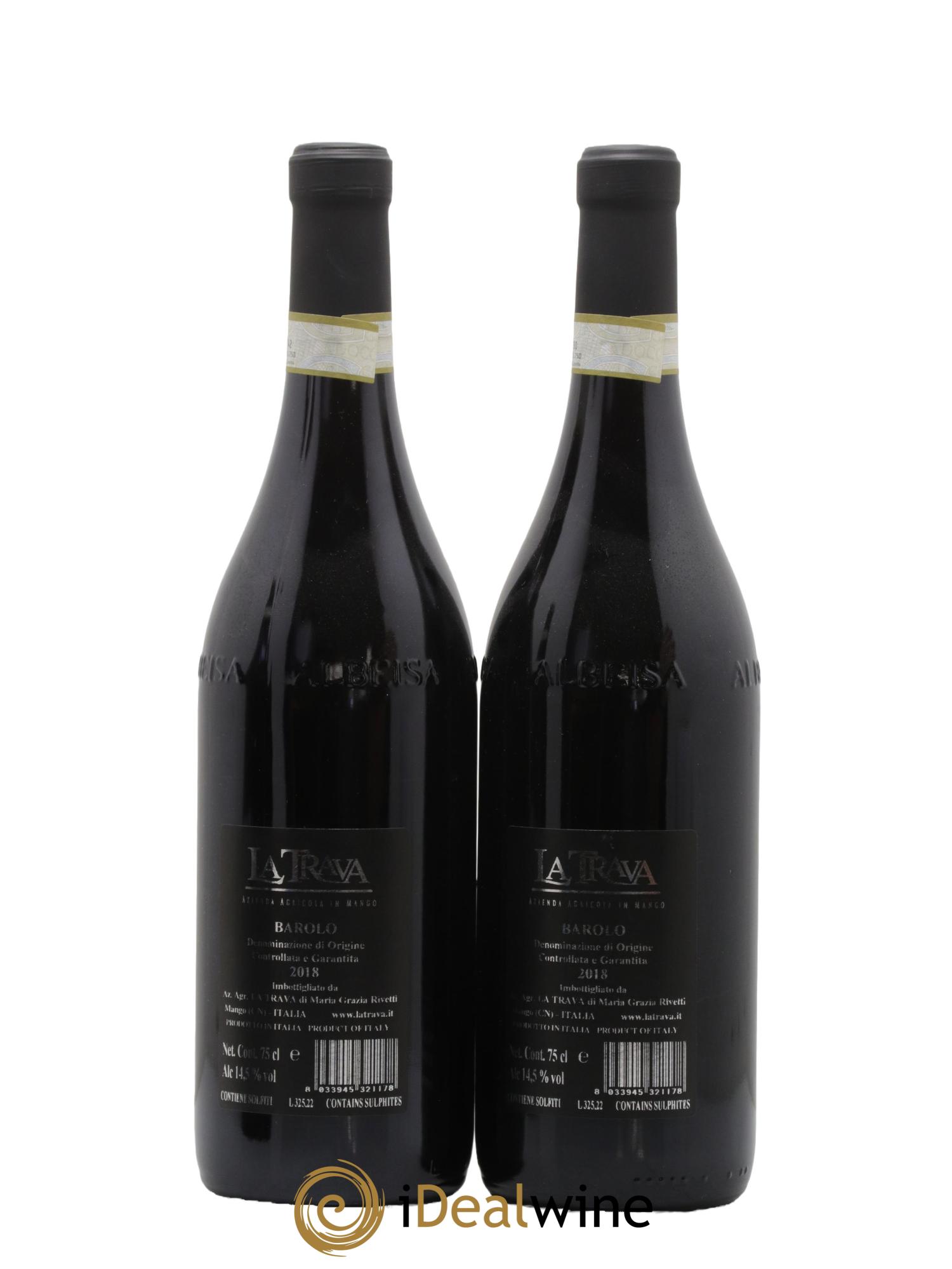 Barolo Mossiere La Trava 2018 - Lot de 2 bouteilles - 1
