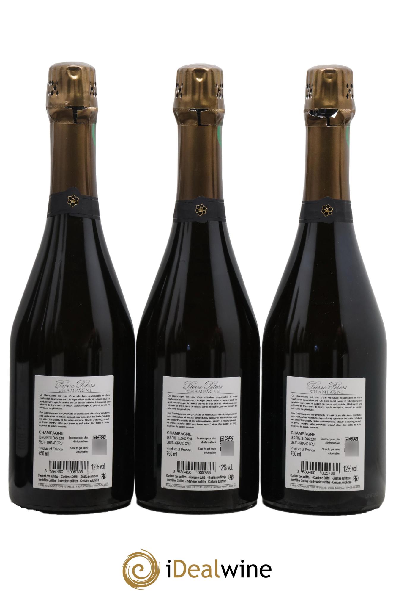 Cuvée Spéciale les Chétillons Blanc de Blancs Brut Pierre Péters 2018 - Lot of 3 bottles - 1
