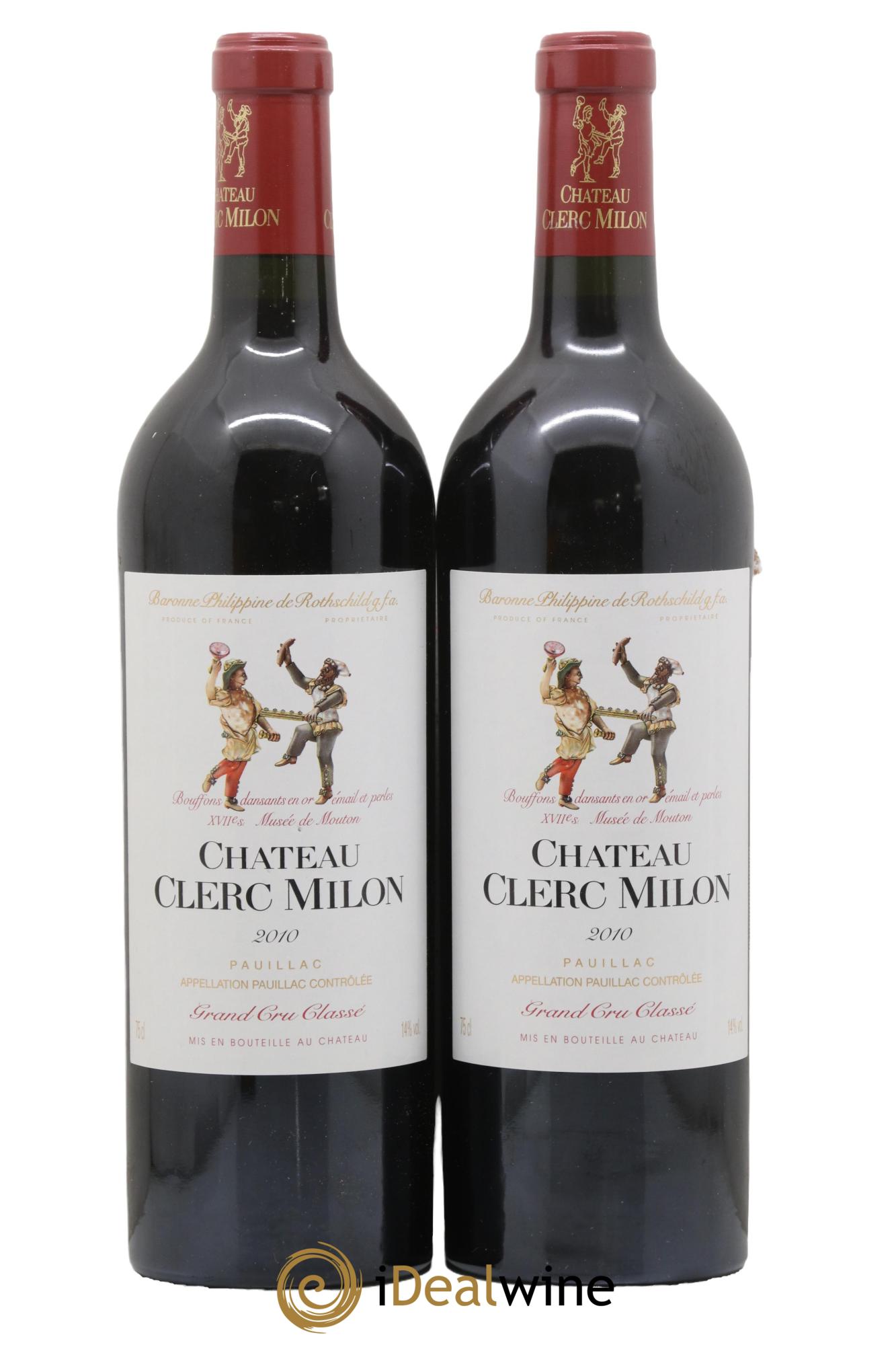 Château Clerc Milon 5ème Grand Cru Classé 2010 - Lot de 2 bouteilles - 0