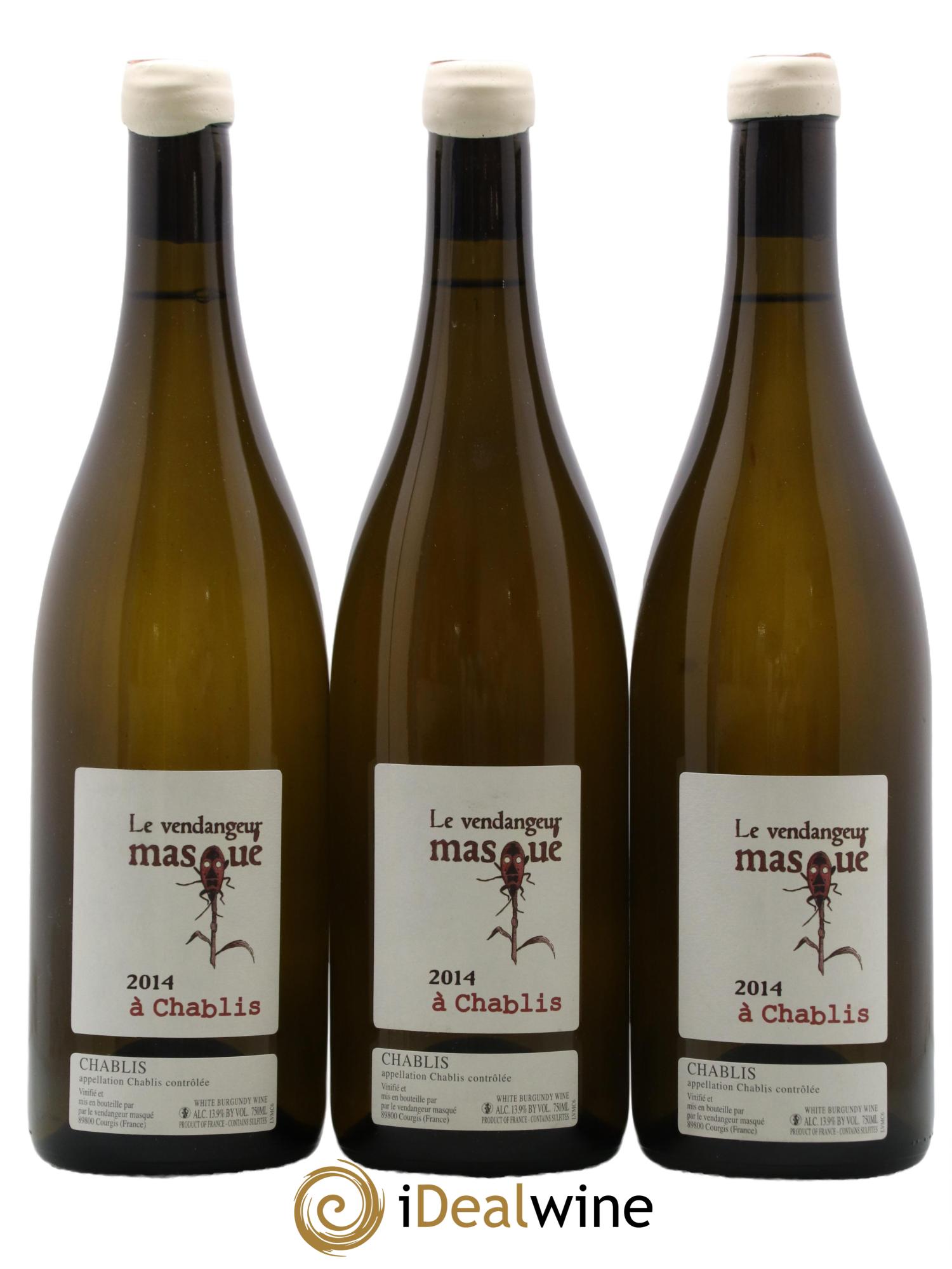 Chablis Le Vendangeur Masqué 2014 - Lot de 3 bouteilles - 0