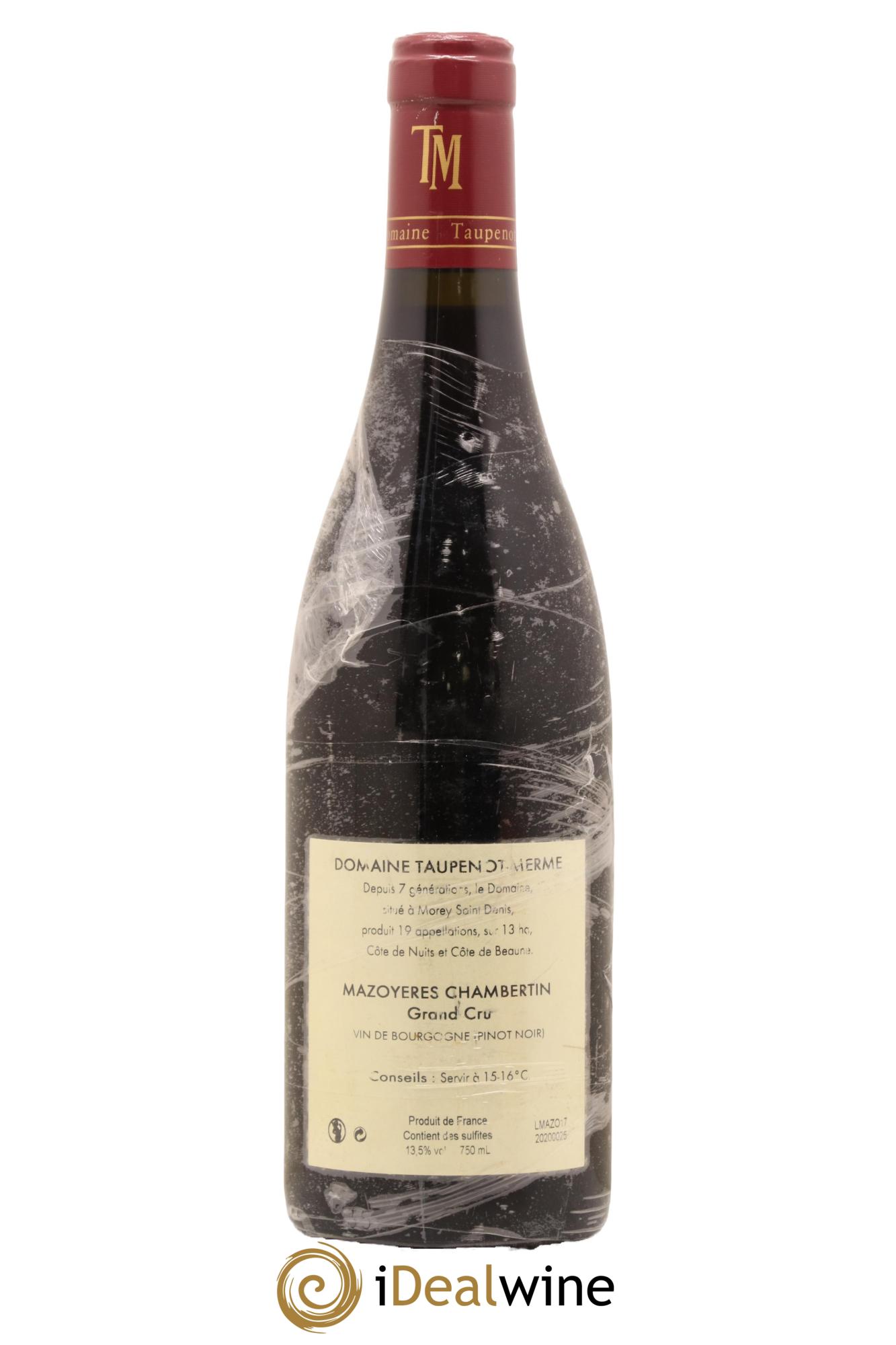 Mazoyères-Chambertin Grand Cru Taupenot-Merme 2017 - Lot de 1 bouteille - 1