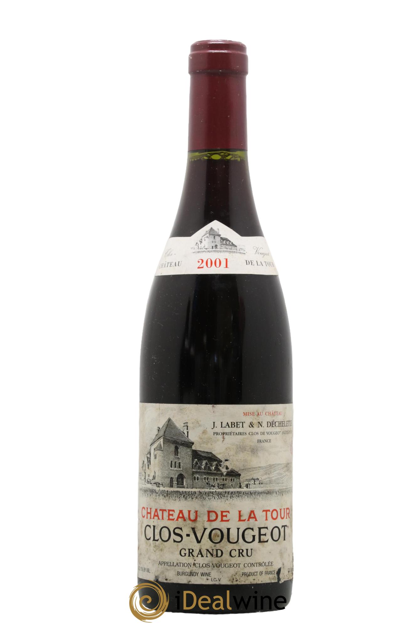 Clos de Vougeot Grand Cru Château de La Tour 2001 - Lot de 1 bouteille - 0