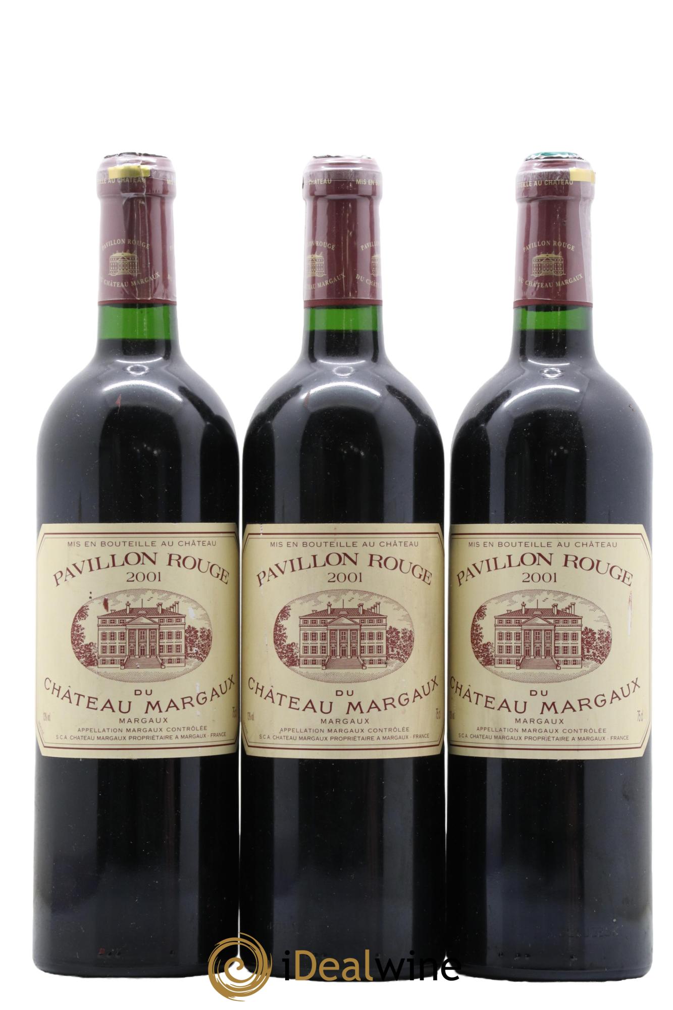 Pavillon Rouge du Château Margaux Second Vin 2001 - Lot de 3 bouteilles - 0