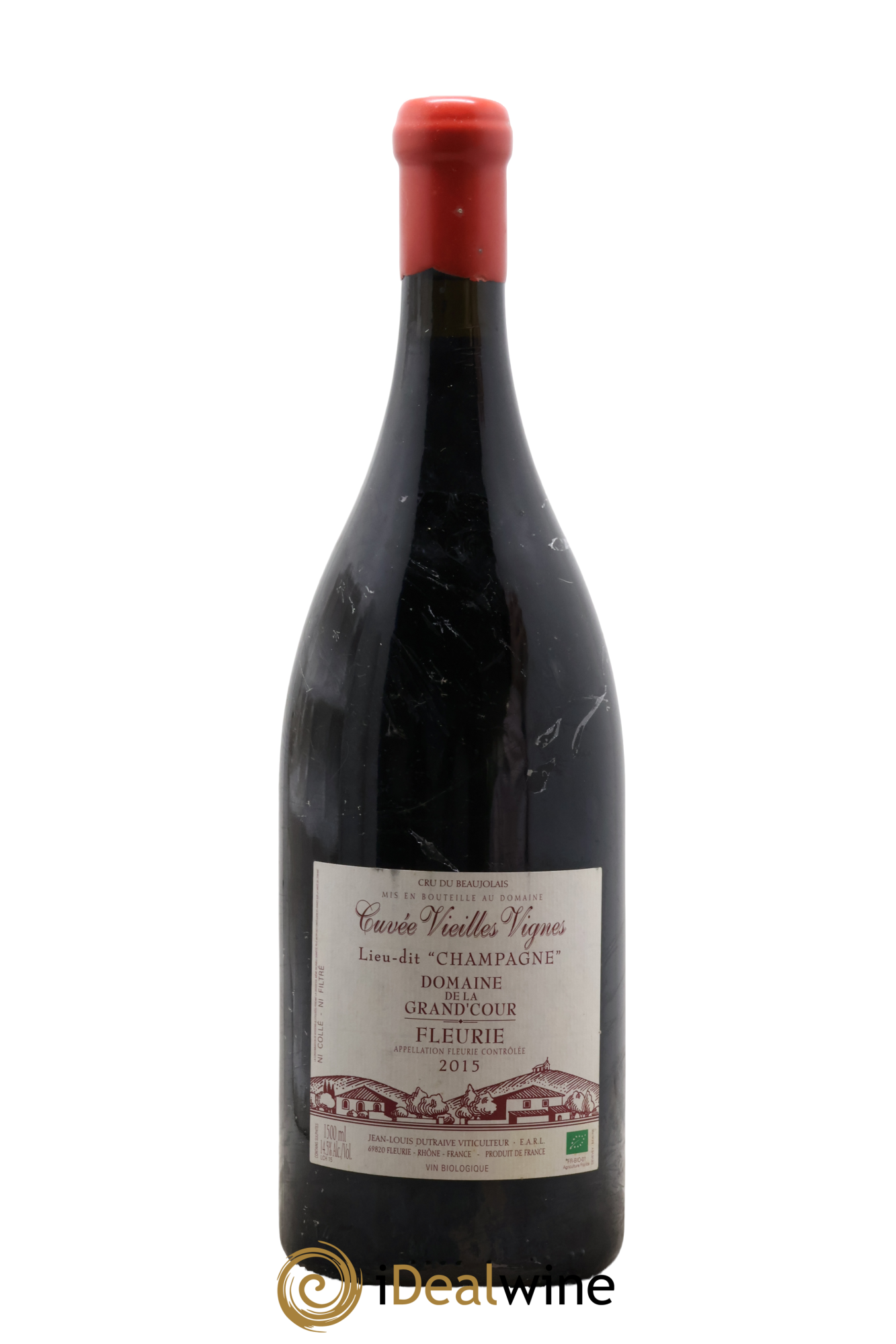 Fleurie Champagne - Cuvée Vieilles Vignes Grand'cour (Domaine de la) - Jean-Louis Dutraive 2015 - Posten von 1 Magnum - 0