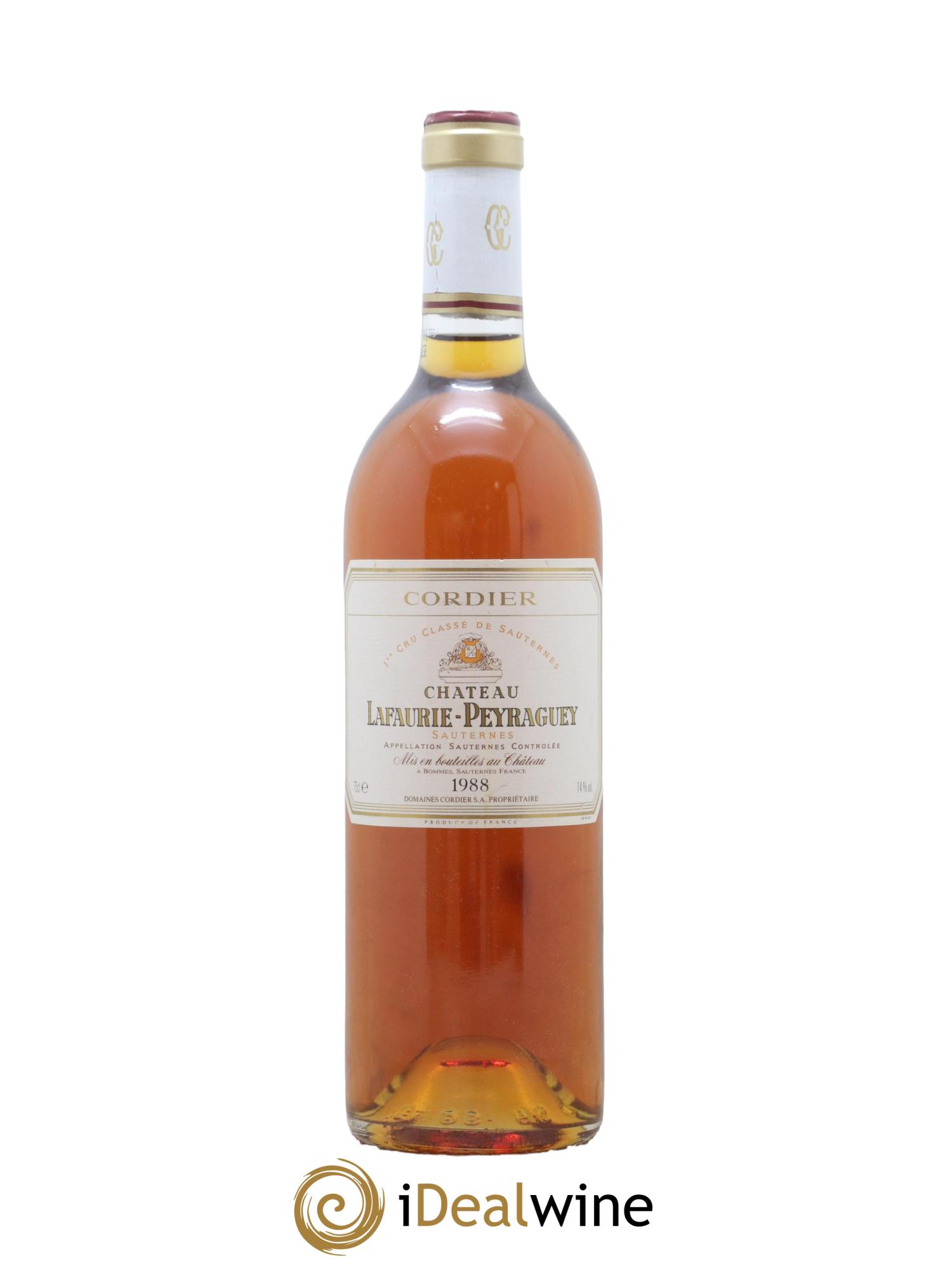 Château Lafaurie-Peyraguey 1er Grand Cru Classé 1988 - Lot de 1 bouteille - 0