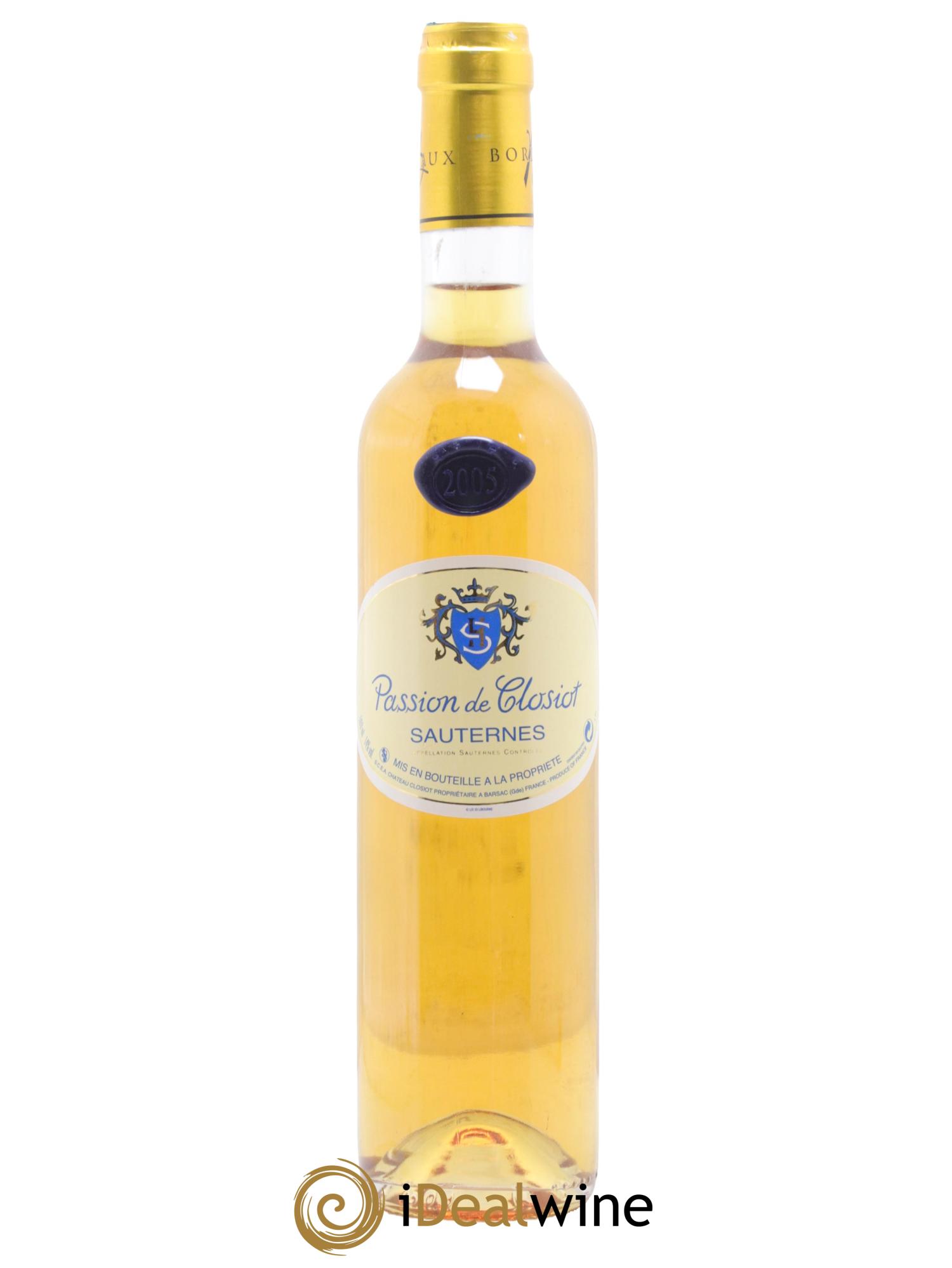 Sauternes Passion de Closiot 2005 - Lot de 1 format 50cl - 0