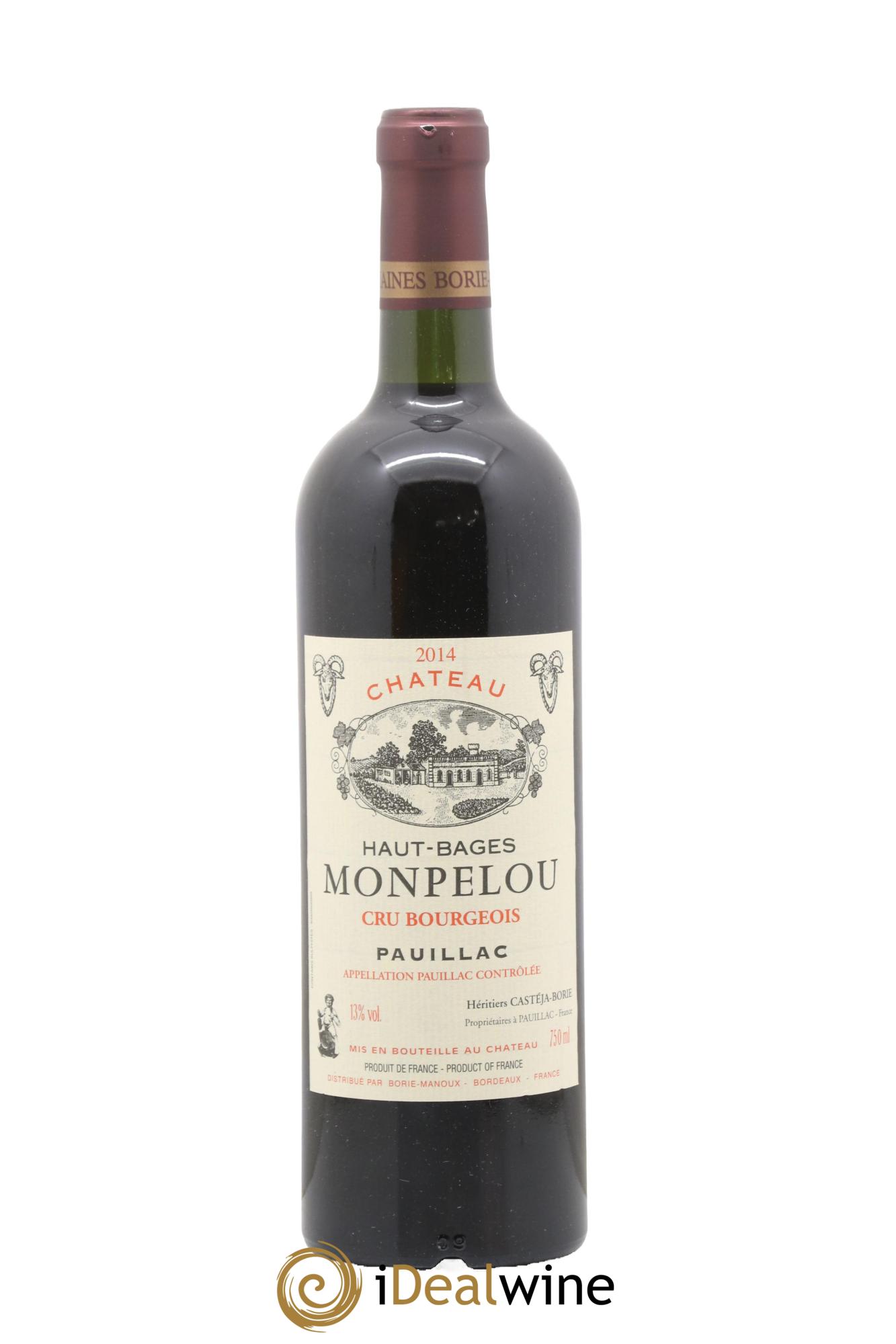 Château Haut Bages Monpelou Cru Bourgeois 2014 - Lot of 1 bottle - 0