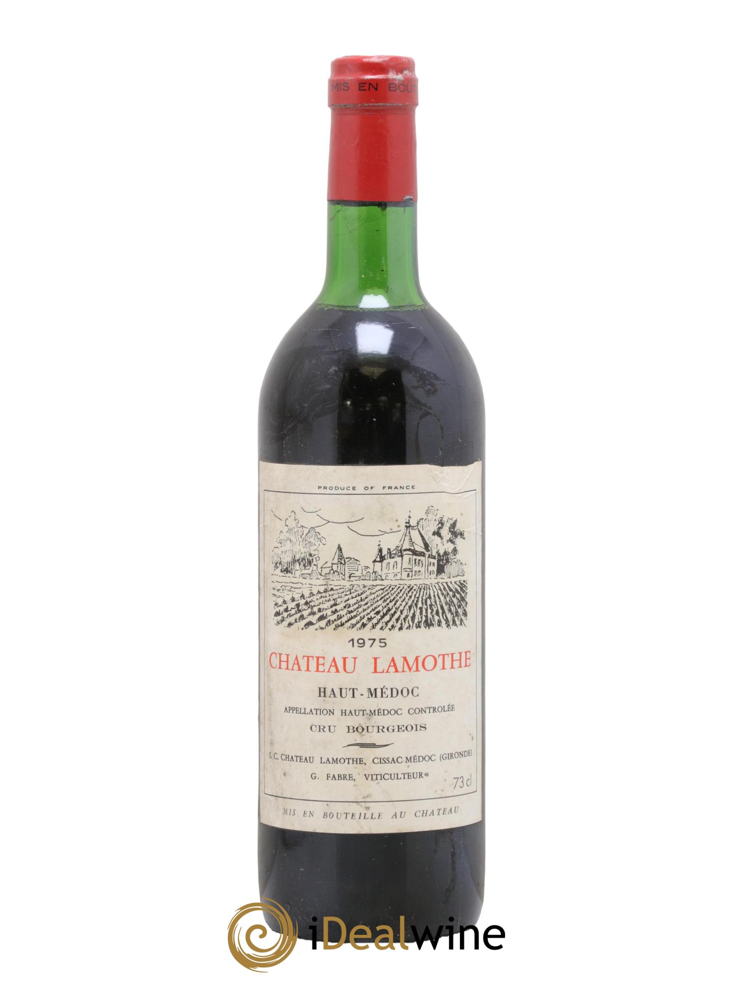 Château Lamothe Cissac Cru Bourgeois 1975 - Lot de 1 bouteille - 0
