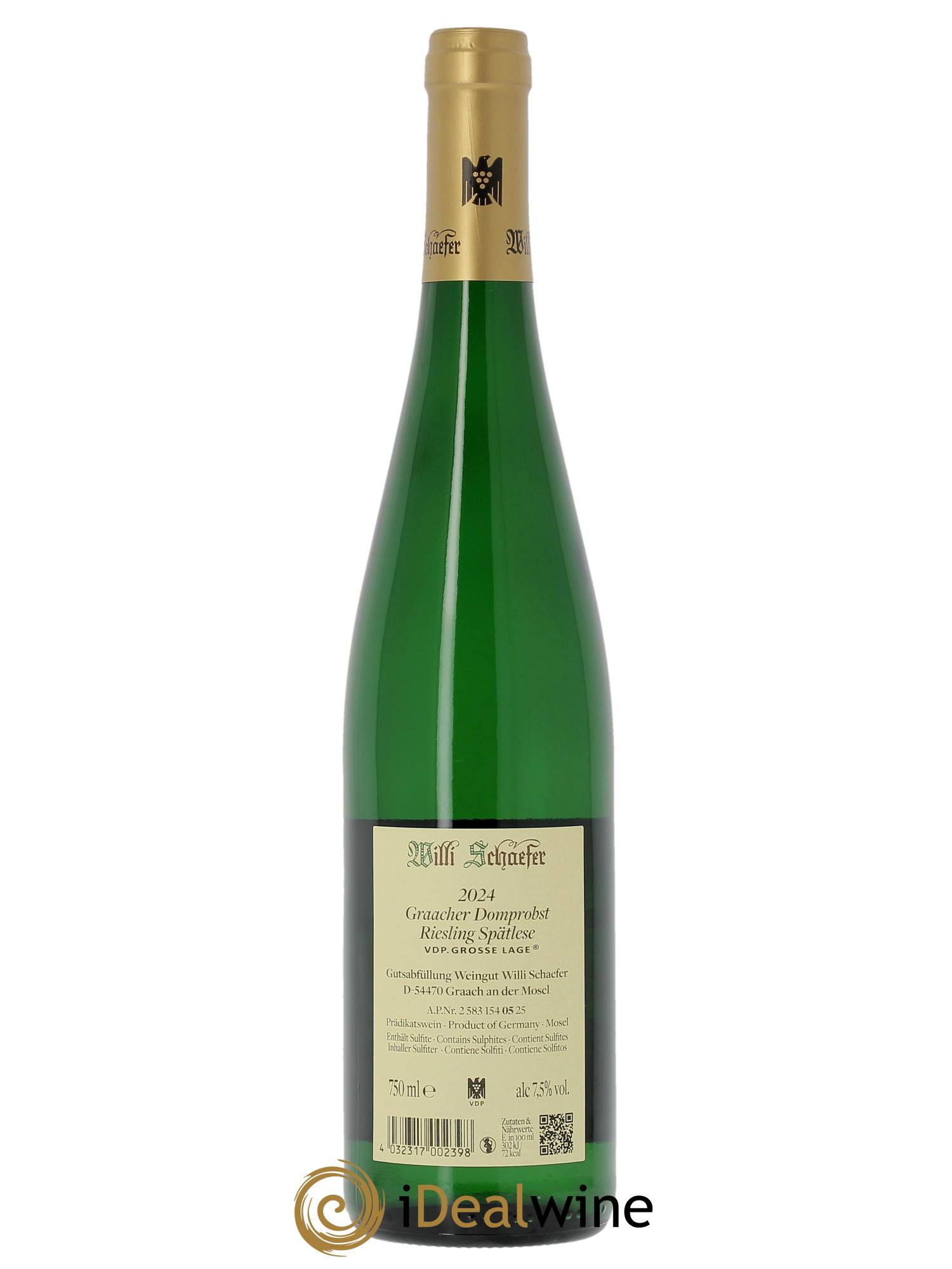 Riesling Willi Schaefer Graacher Domprobst Spatlese 05  2024 - Lot de 1 bouteille - 1